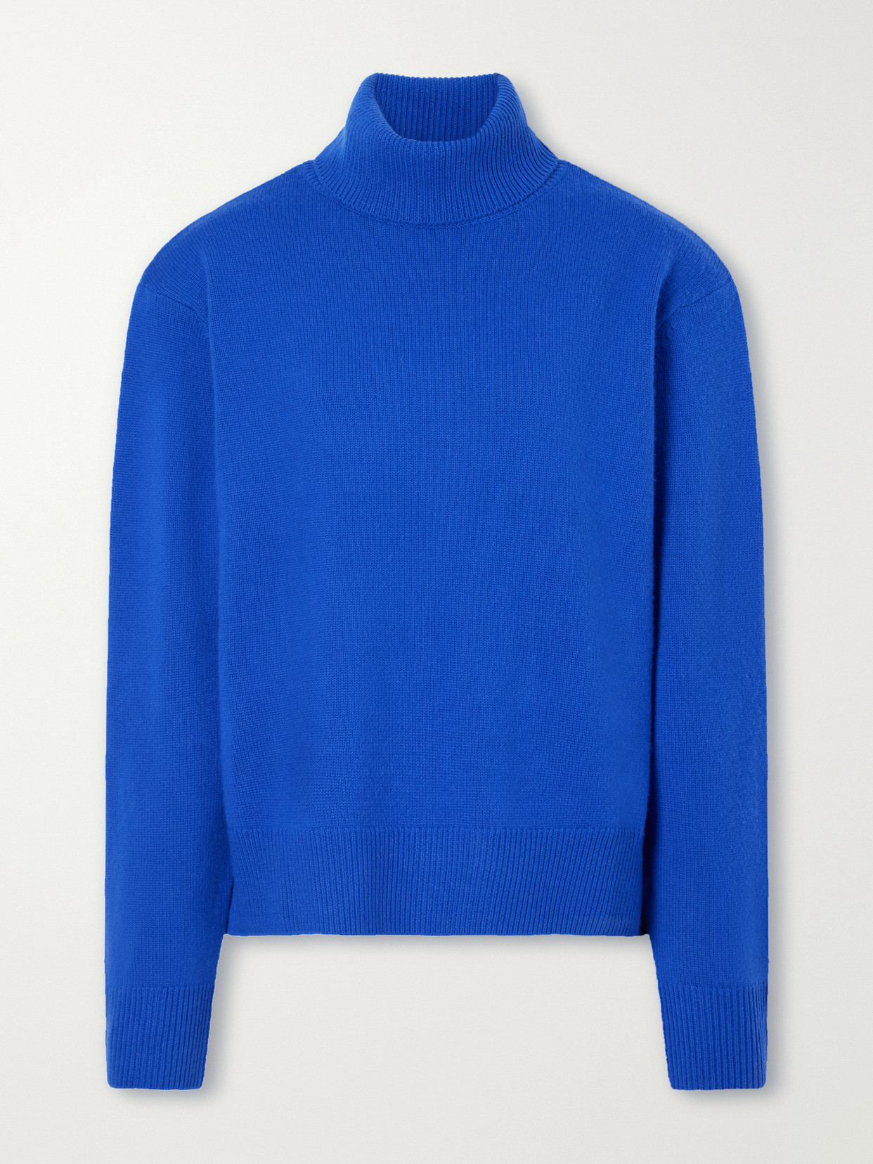 The Frankie Shop Gala Merino Wool And Cashmere-blend Turtleneck Sweater In Blue