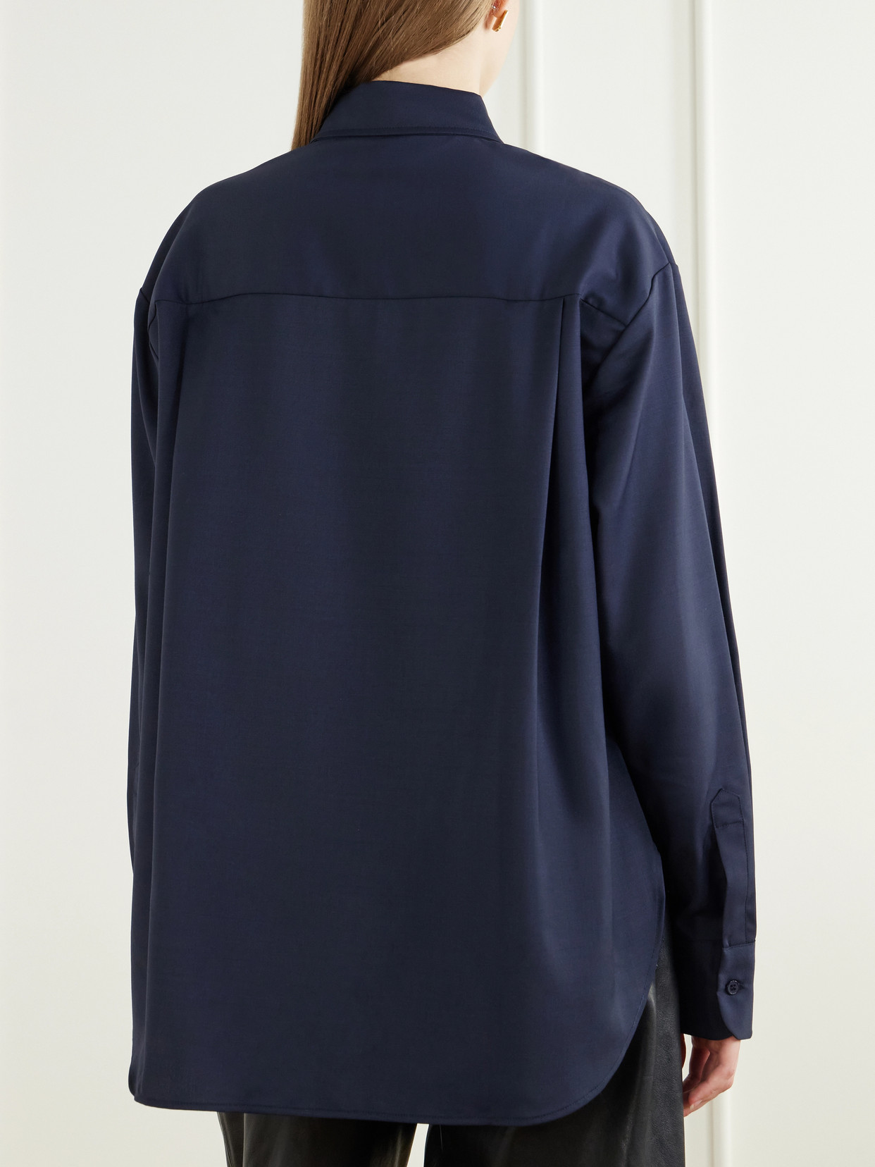 Peri Tie-Detailed Oversized Georgette Shirt
