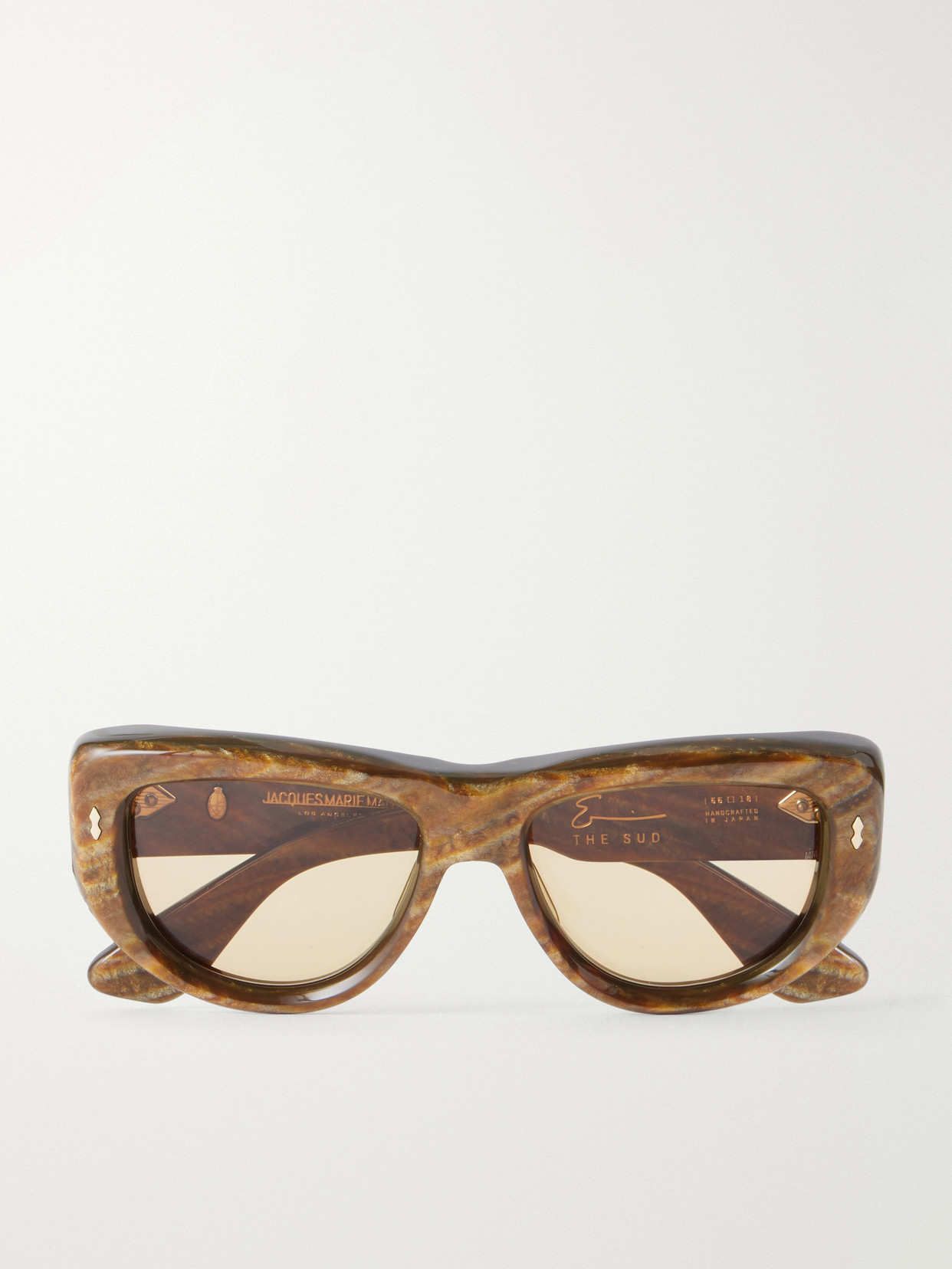 Jacques Marie Mage + Erin Wasson The Sud Square-frame Marbled Acetate Sunglasses In Tortoiseshell
