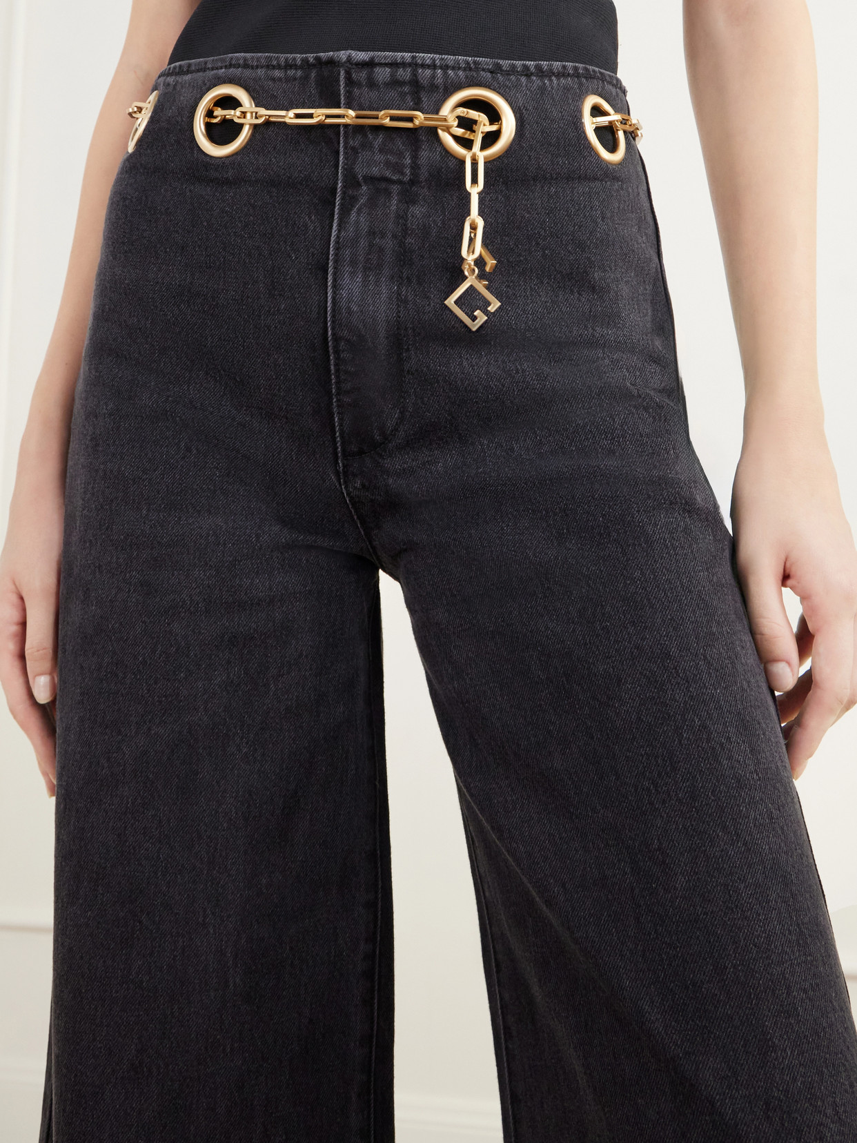 Sydney Embellished Low-Rise Flared Jeans