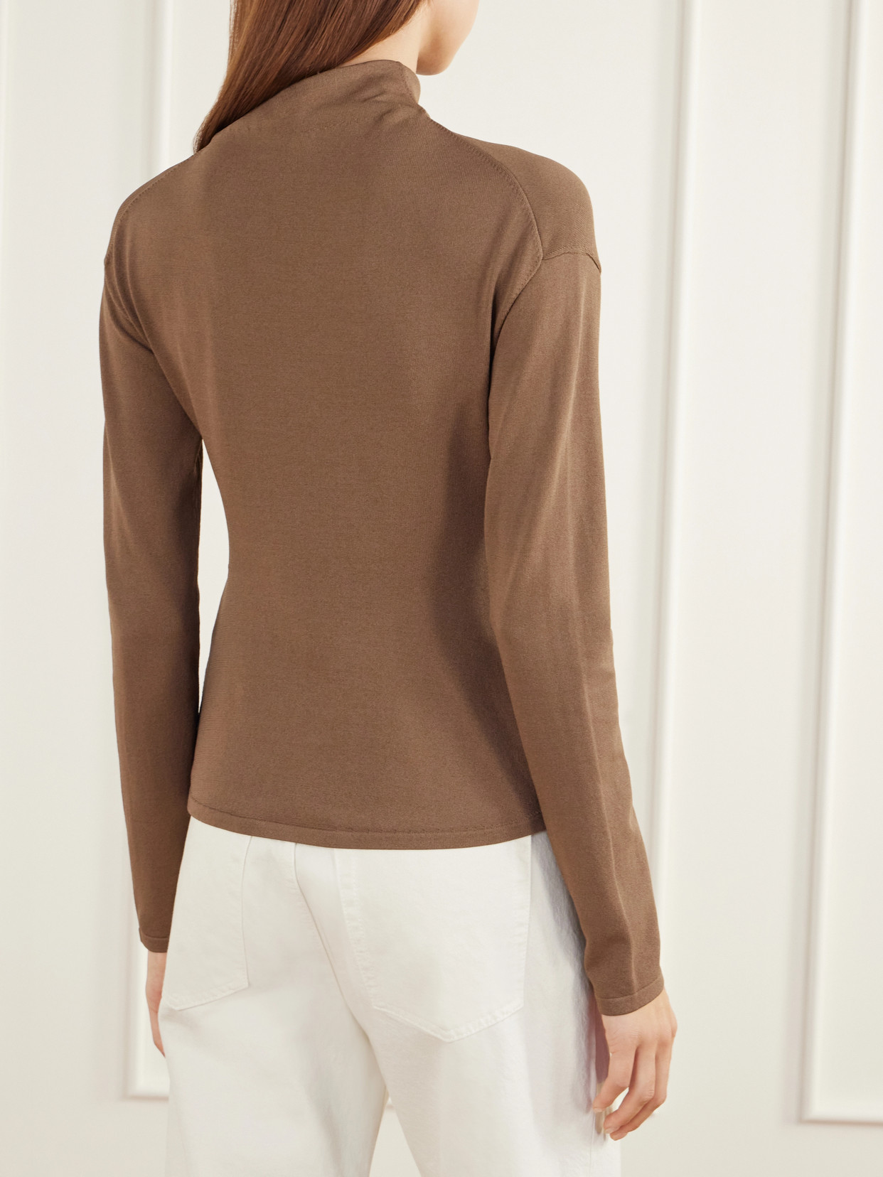 Callie Embellished Gathered Jersey Top