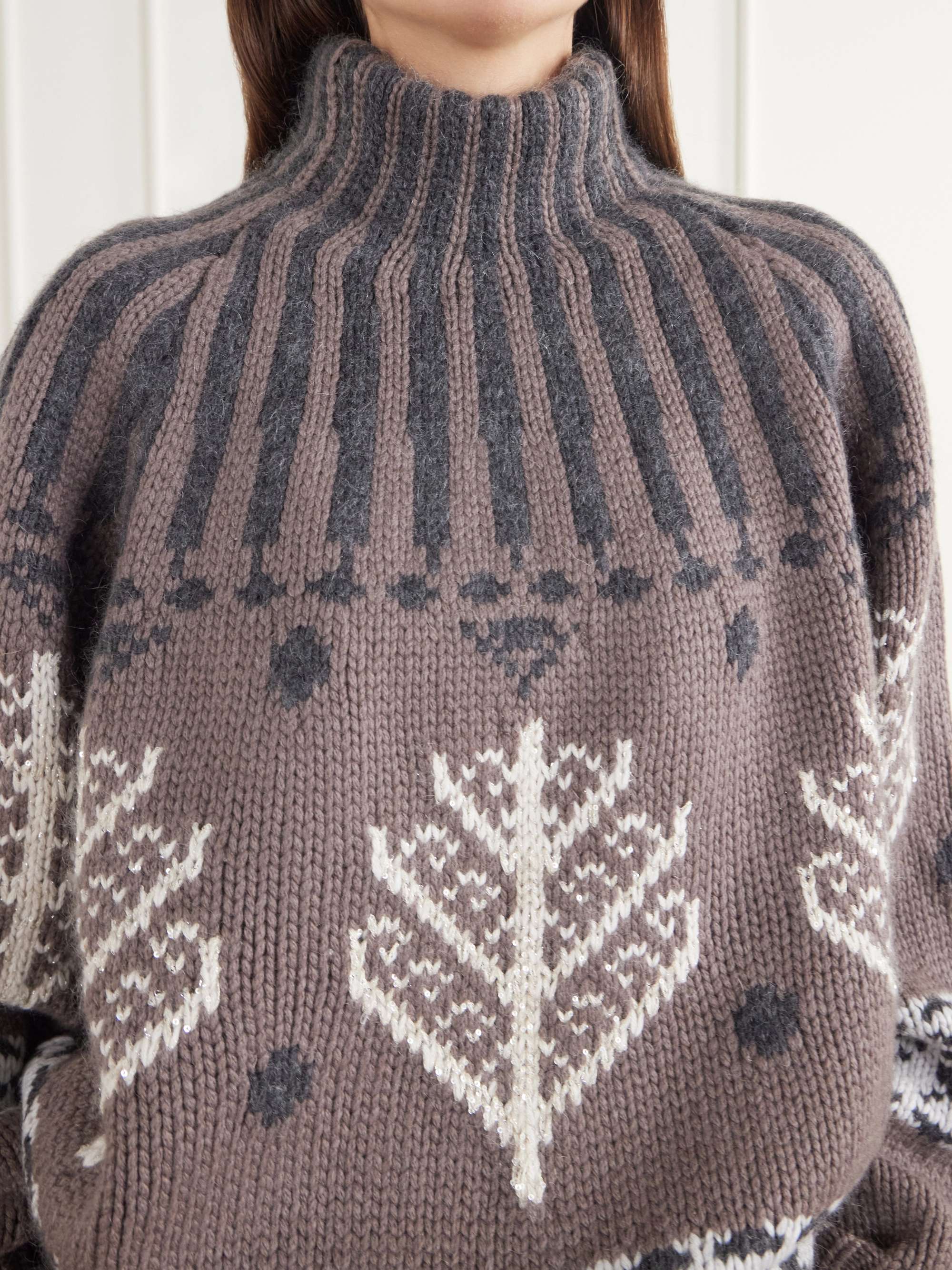 BRUNELLO CUCINELLI Fair Isle intarsia-knit cashmere sweater | NET