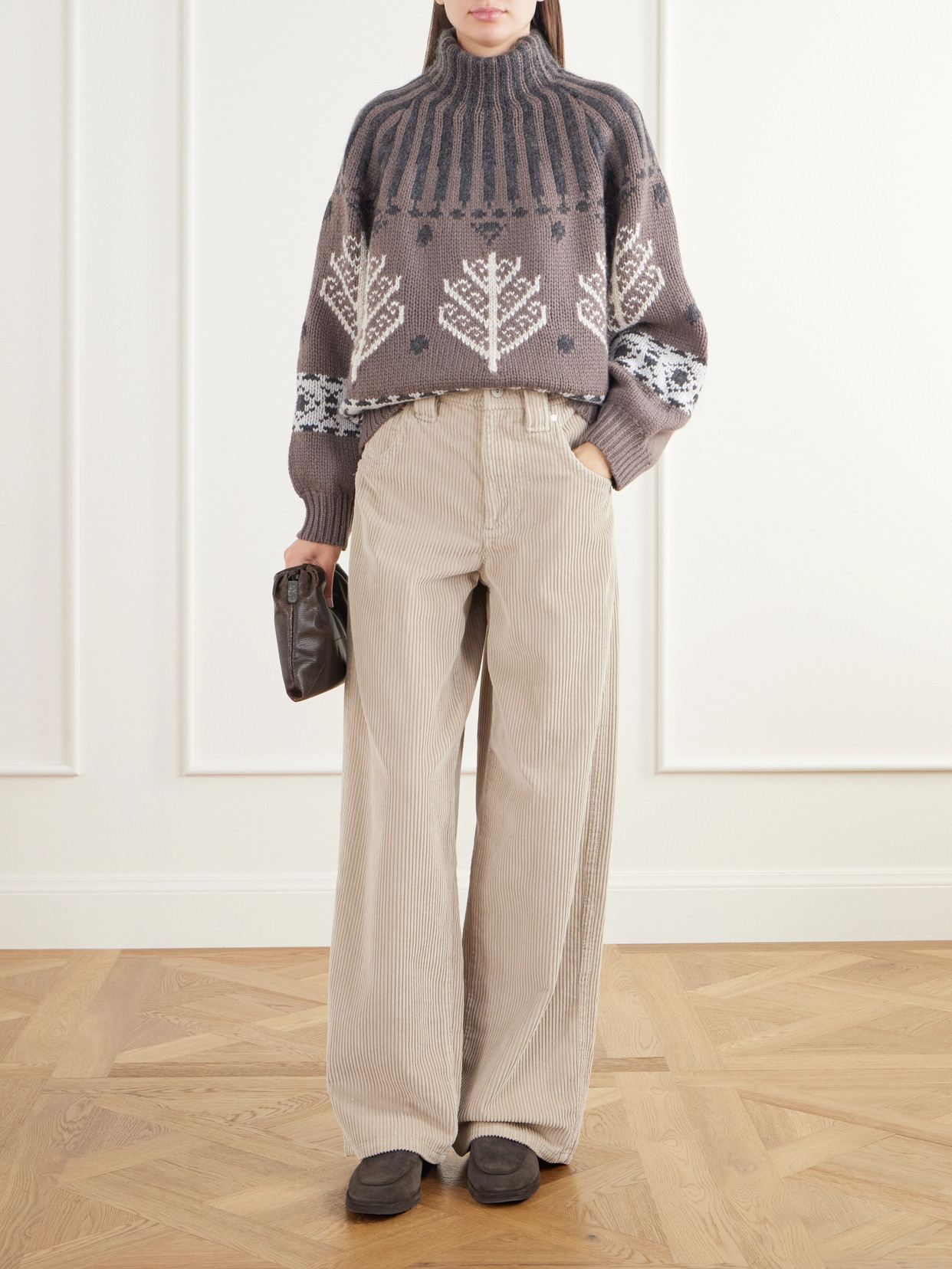 Fair Isle Intarsia-Knit Cashmere Sweater