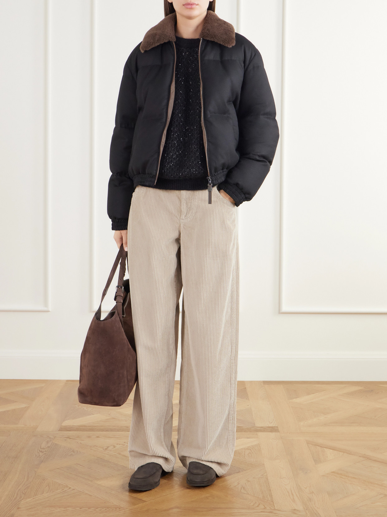 Sequin-Embellished Open-Knit Mohair-Blend Sweater