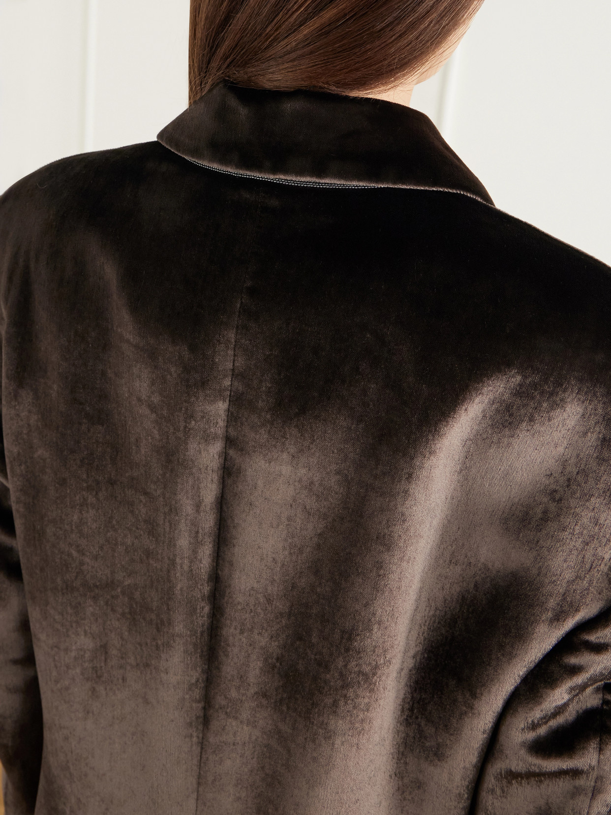 Double-Breasted Velvet Coat
