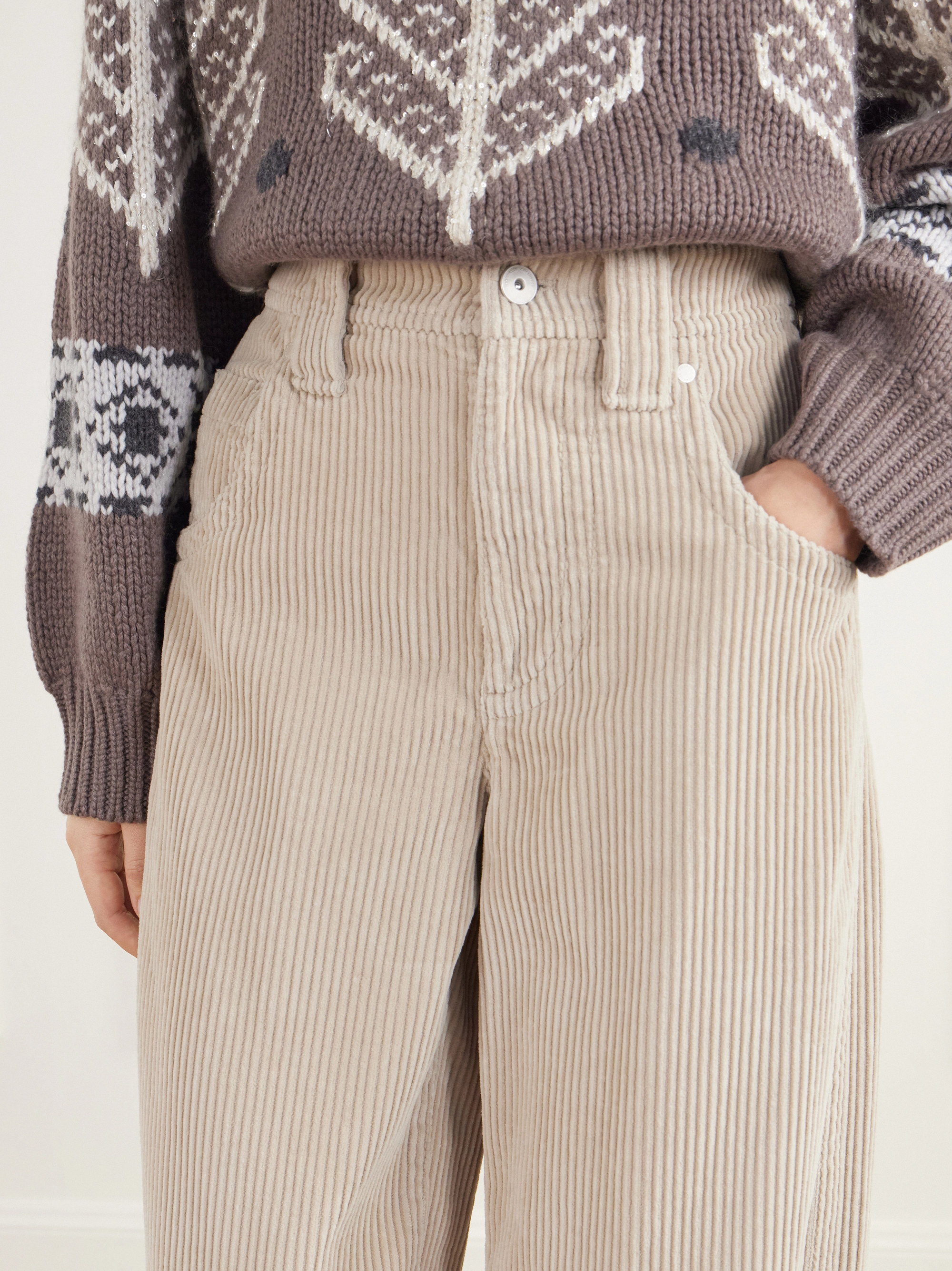 Brunello Cucinelli Cotton-corduroy wide-leg pants