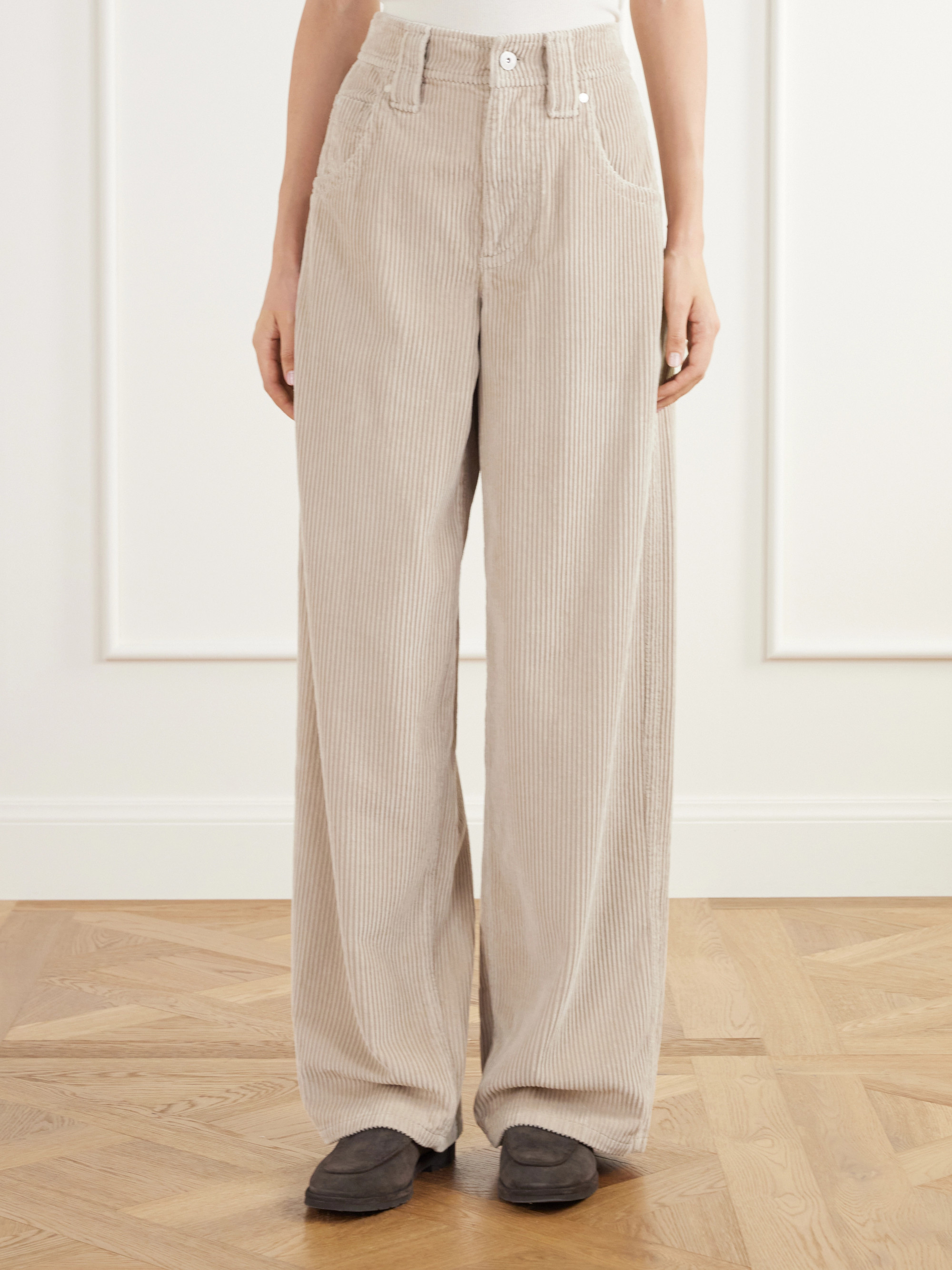 Brunello Cucinelli Cotton-corduroy wide-leg pants