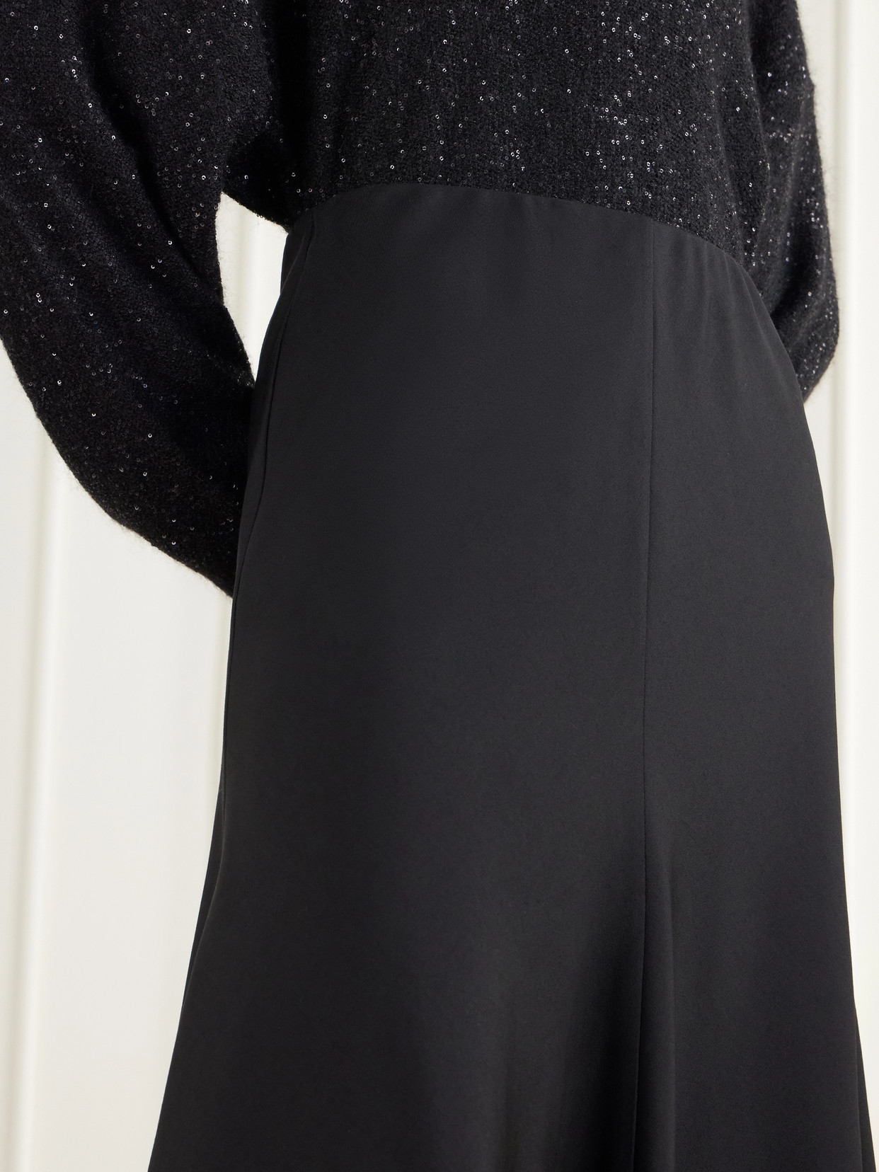Wool-Blend Flannel Midi