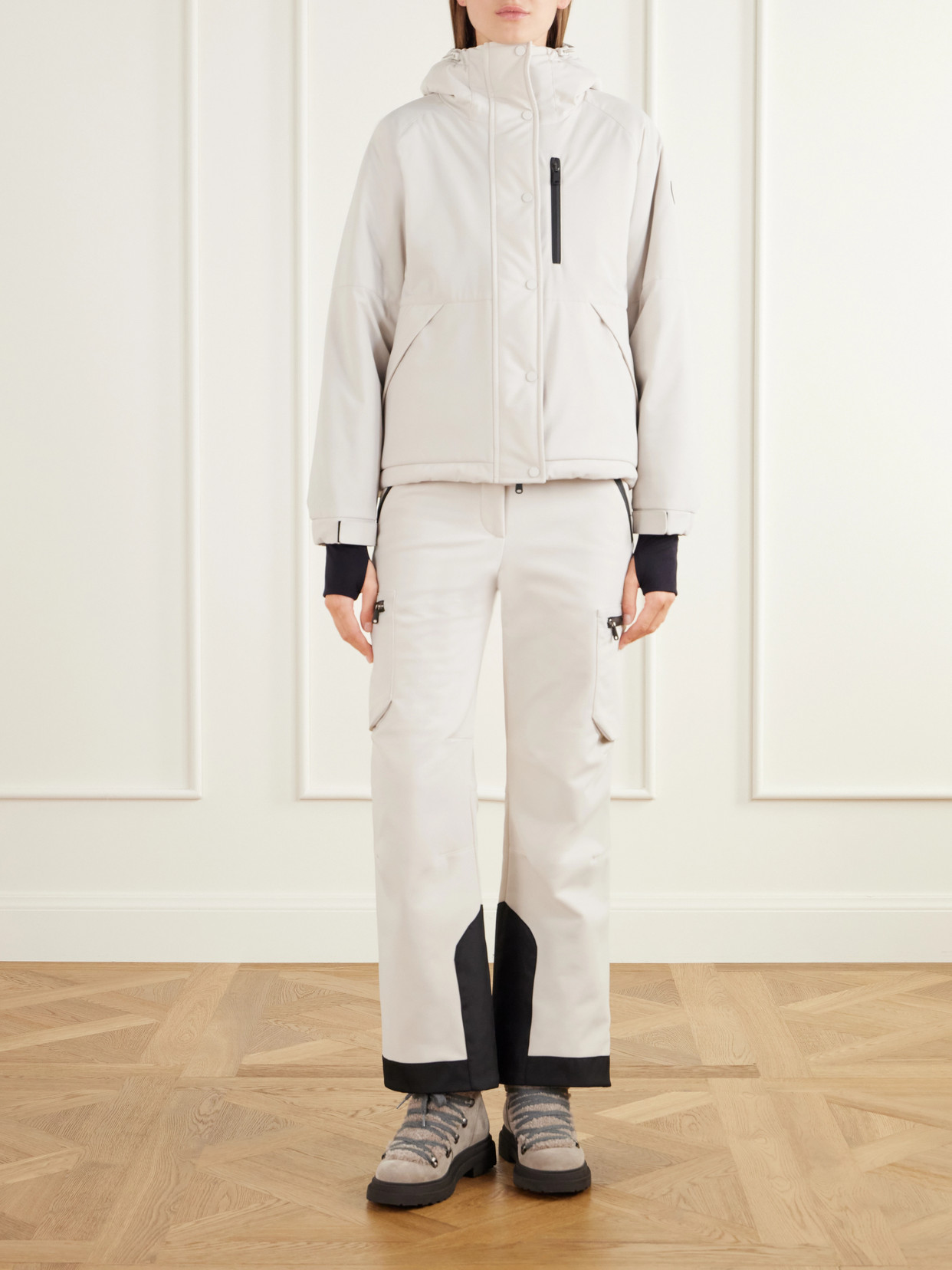 Hooded Padded Shell Ski Jacket