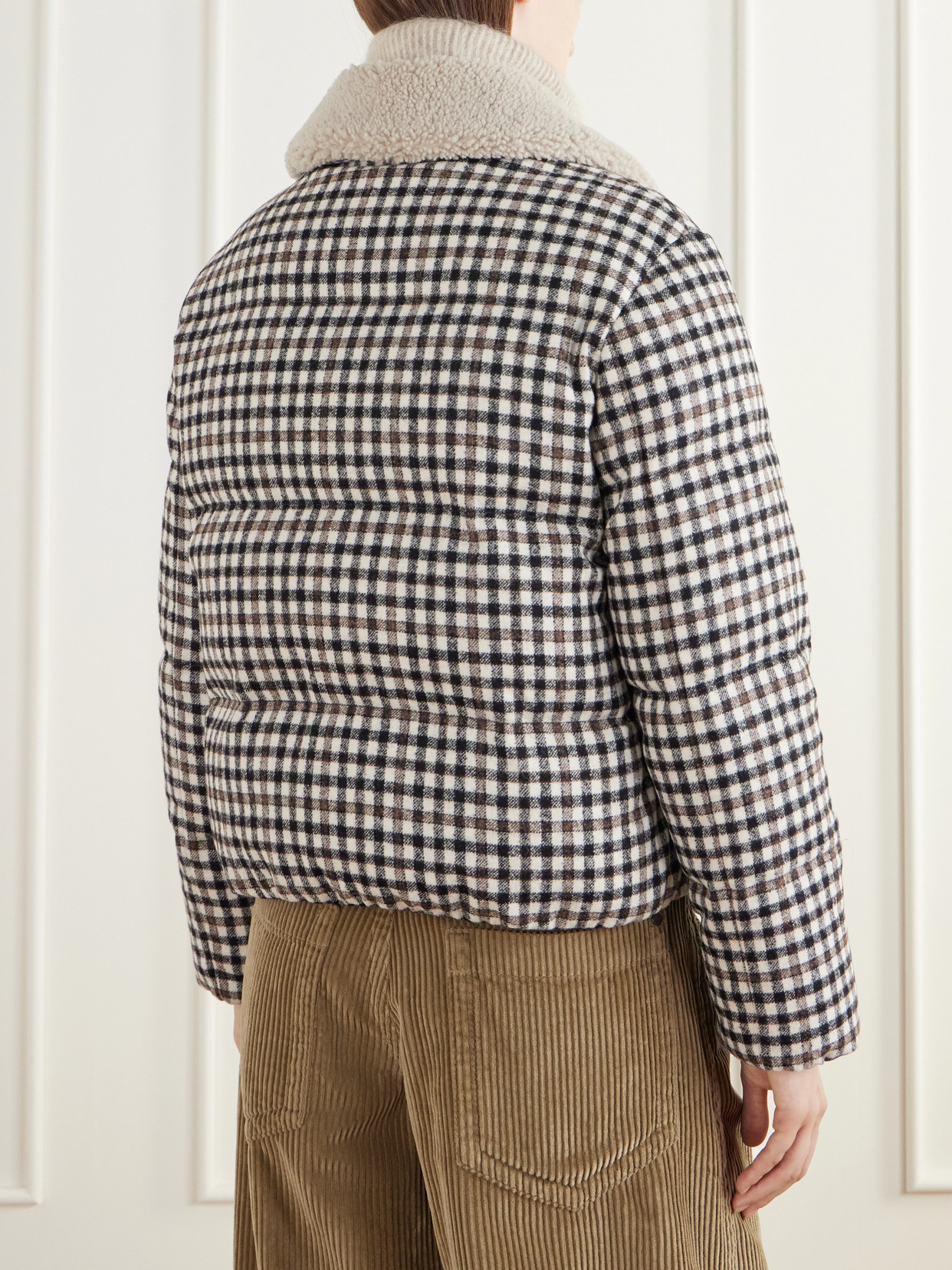 Shearling-Trimmed Alpaca-Blend Twill Down Jacket