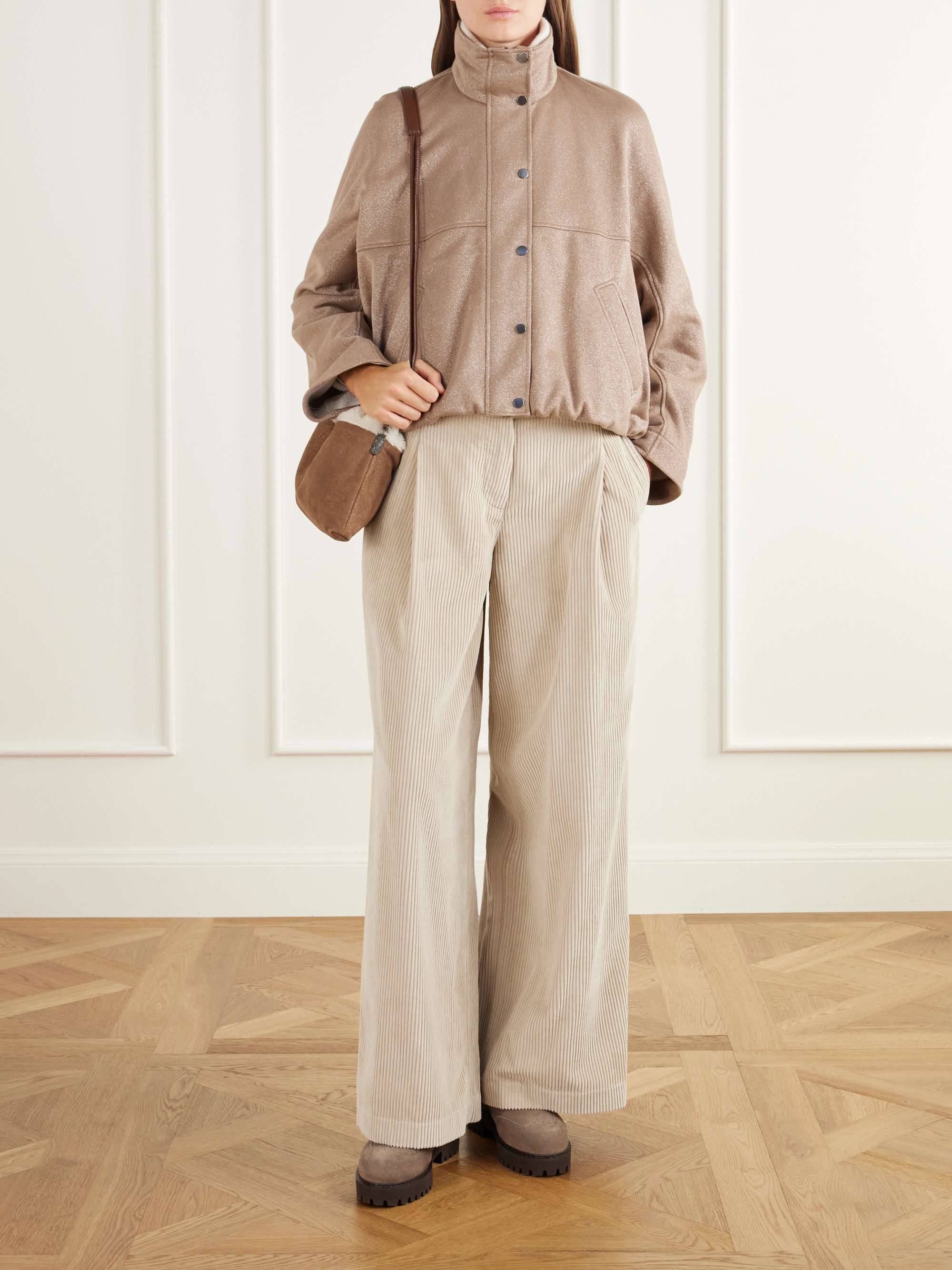 BRUNELLO CUCINELLI Cotton-corduroy high-rise wide-leg pants | NET