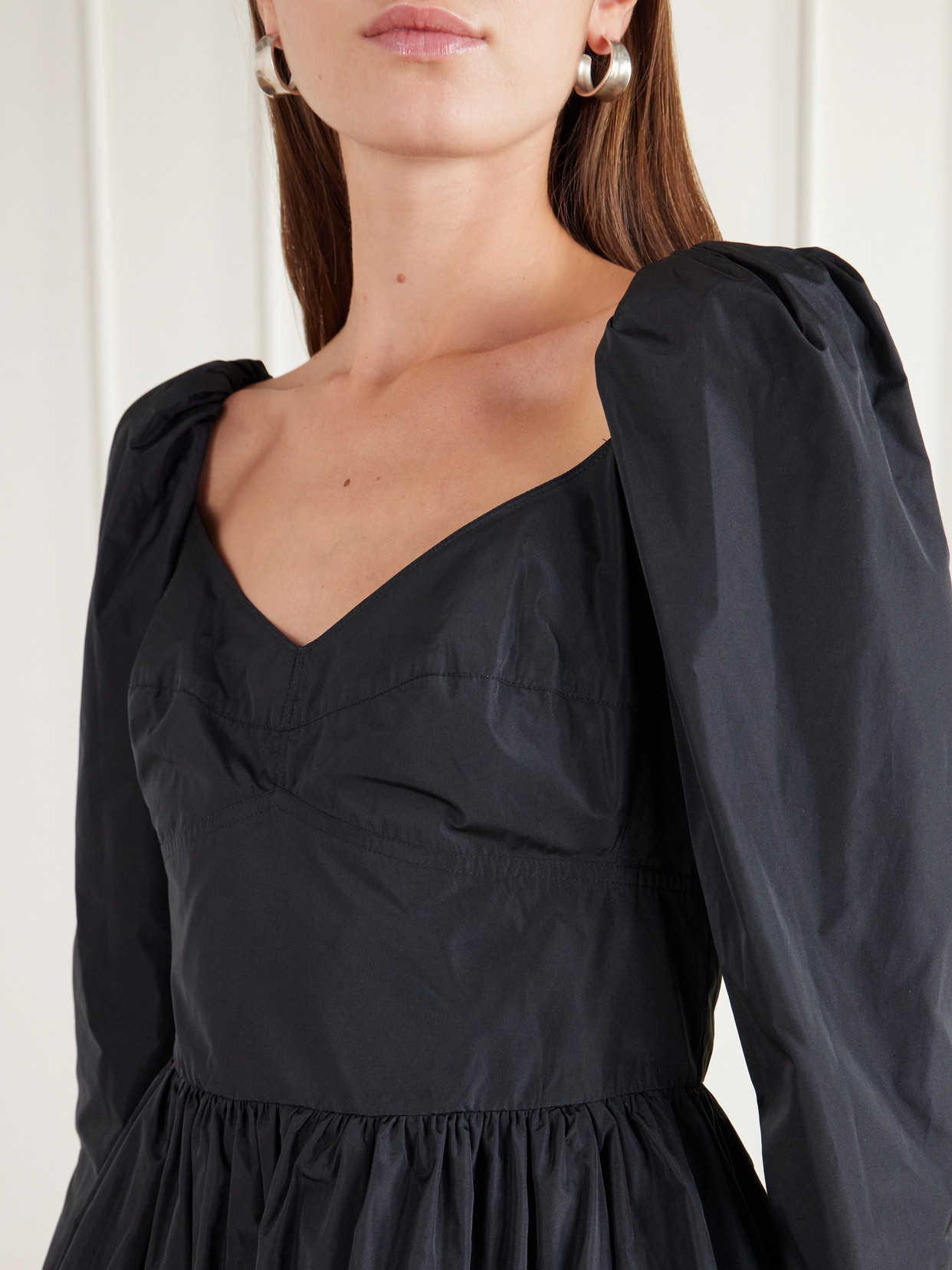 Peplum Taffeta Blouse