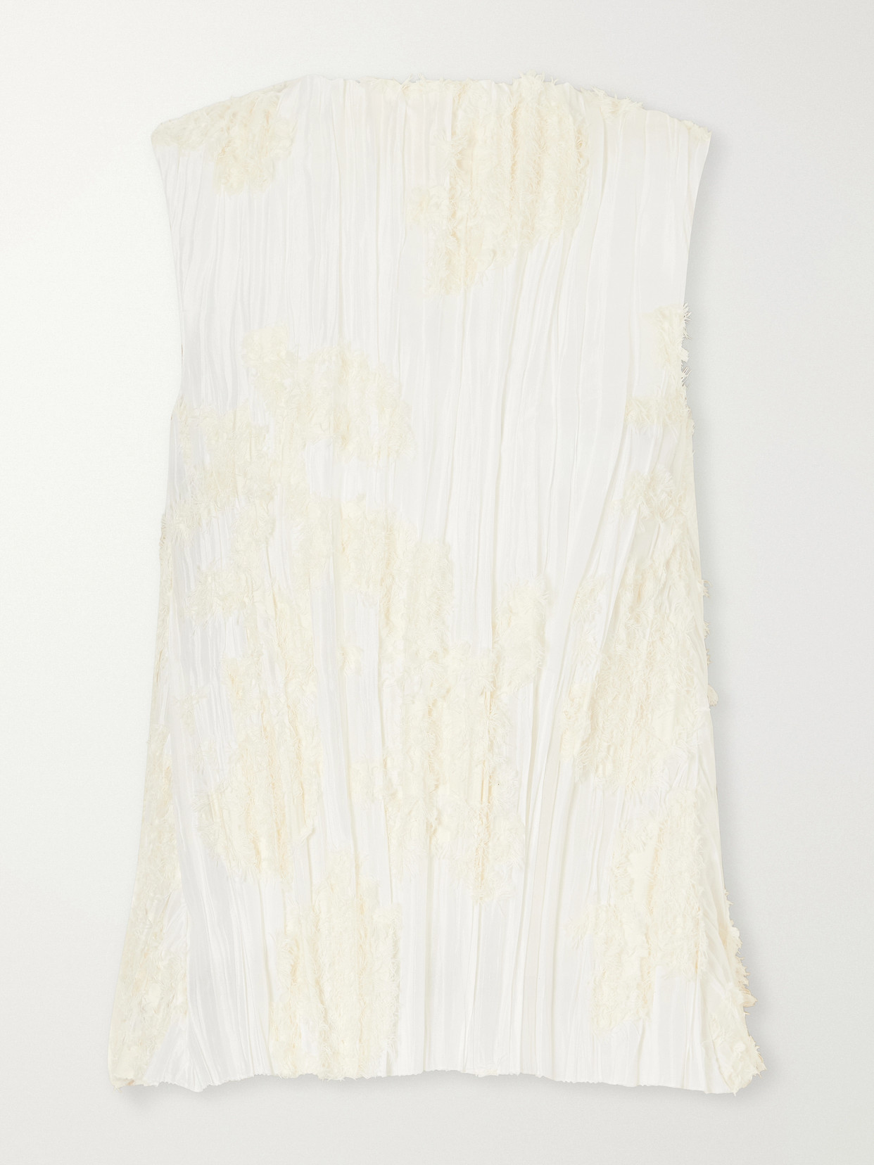 Daria Plissé Cotton-Blend Blouse