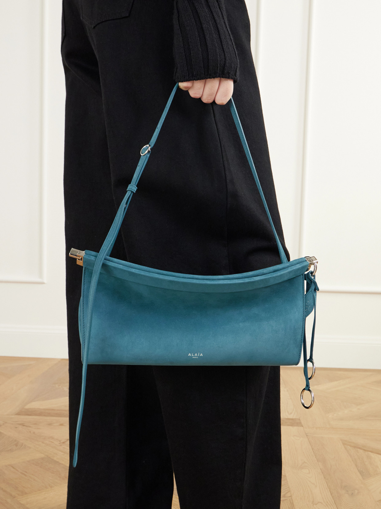Alaïa - Click Medium Nubuck Shoulder Bag