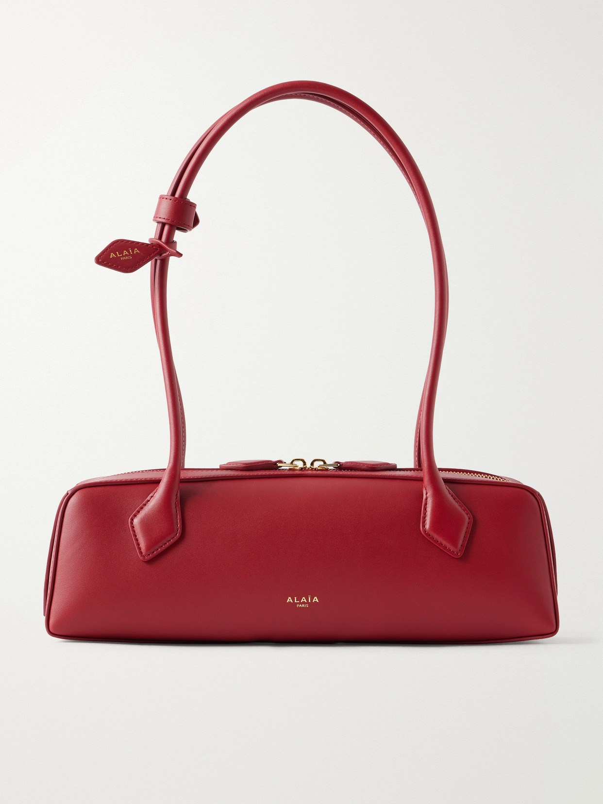 Alaïa Le Teckel Medium Leather Shoulder Bag In Red