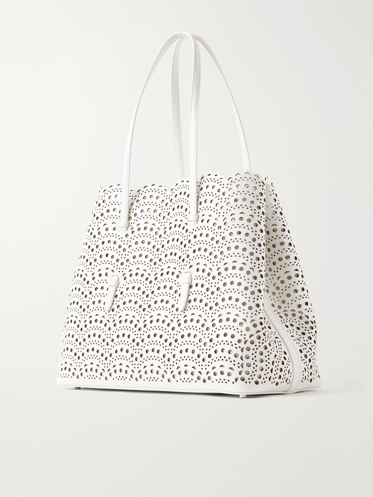 Alaïa - Mina Laser-Cut Leather Tote - Off