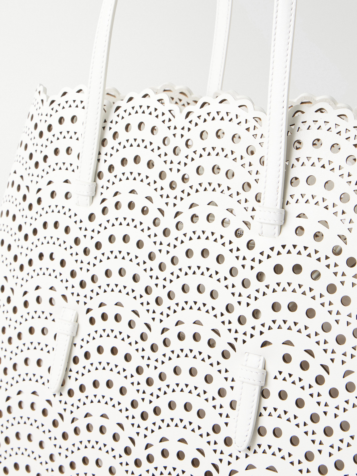 Alaïa - Mina Laser-Cut Leather Tote - Off
