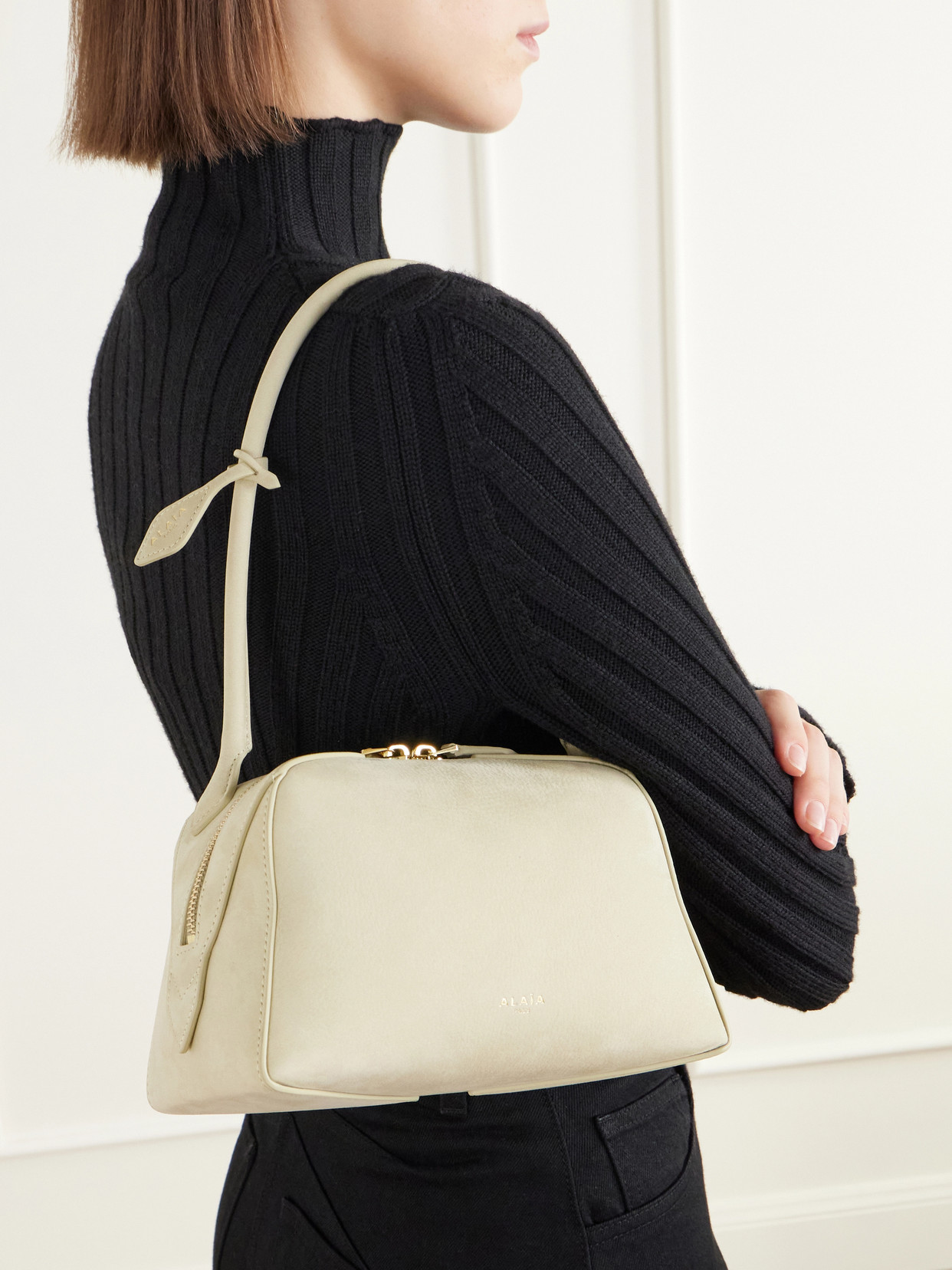 Alaïa - Le Bouledogue Mini Nubuck Shoulder Bag