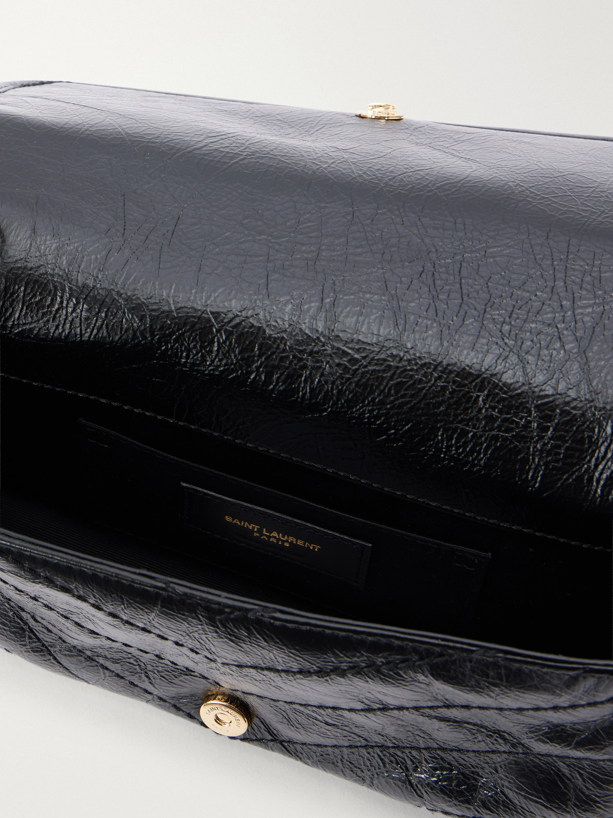 Niki Embellished Matelassé Crinkled-Leather Shoulder Bag