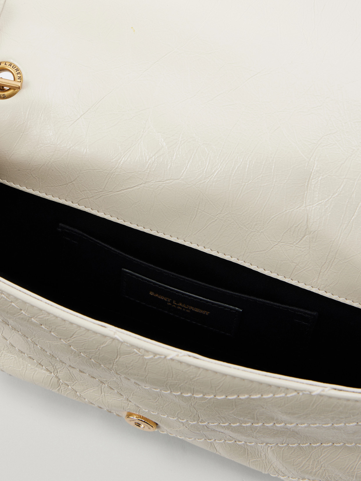 Niki Embellished Matelassé Crinkled-Leather Shoulder Bag