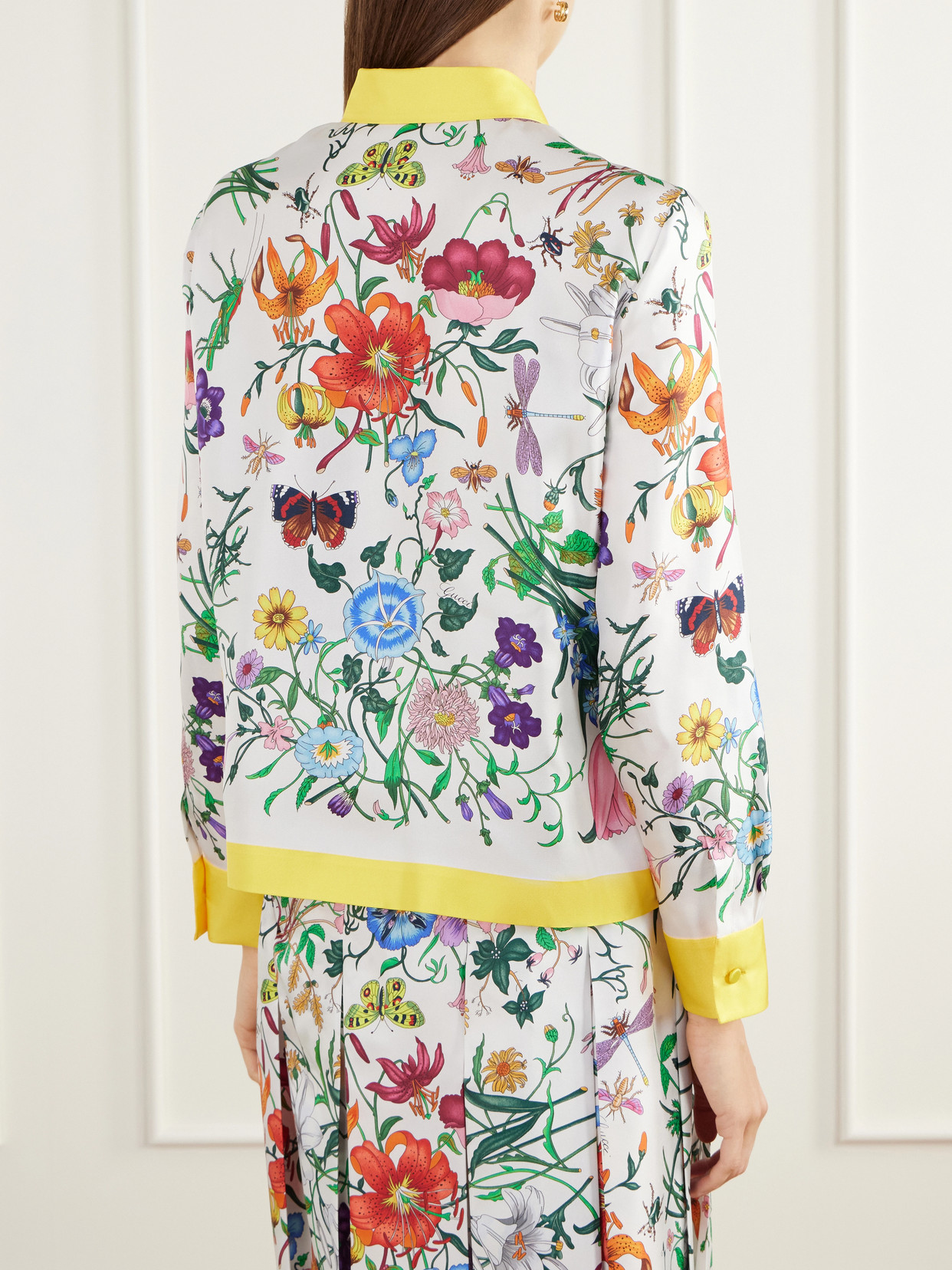 Floral-Print Silk-Twill Shirt
