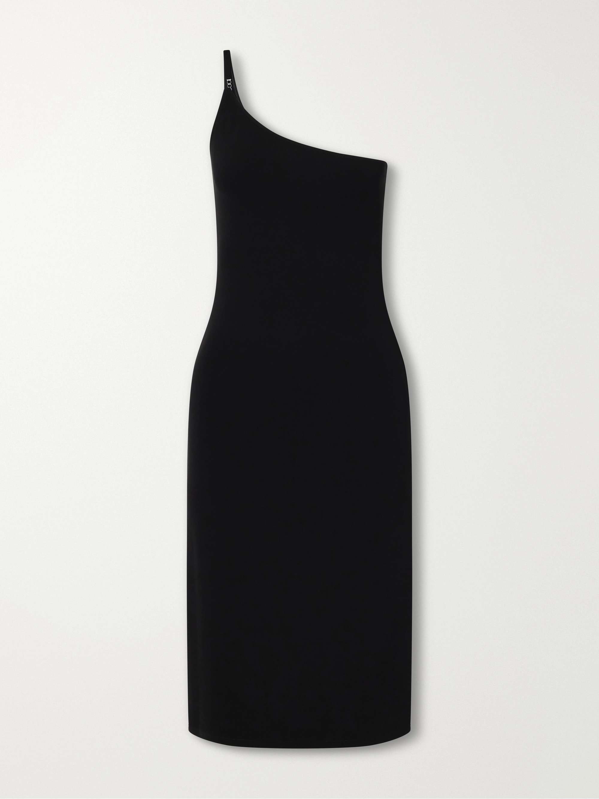 GUCCI One-shoulder logo-embellished crepe-jersey midi dress | NET
