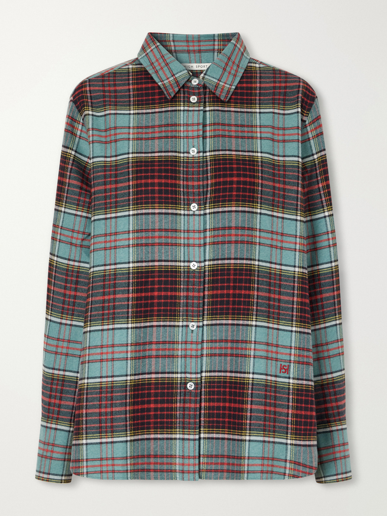 Jasper Checked Logo-Embroidered Cotton-Flannel Shirt