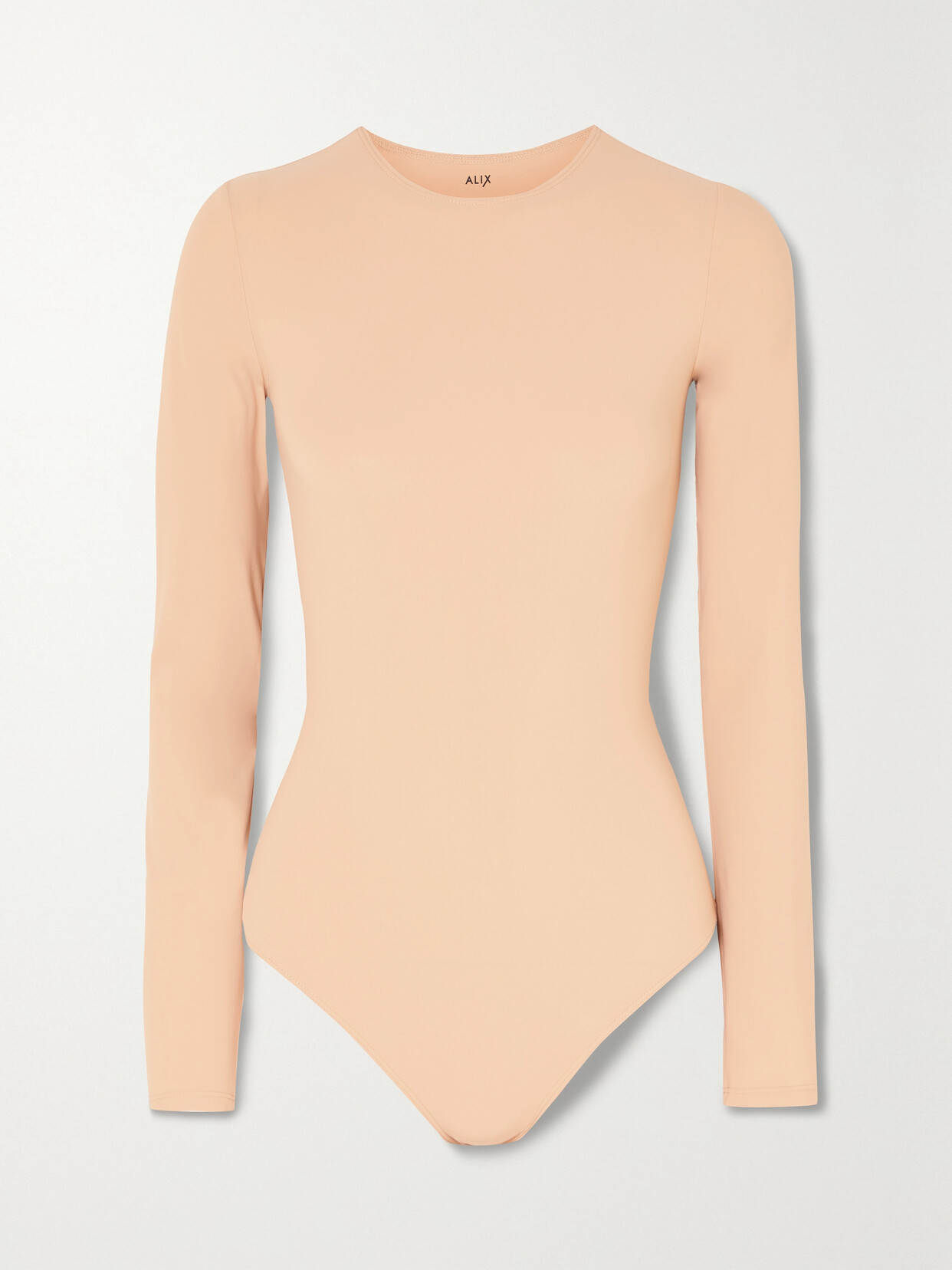 Shop Alix Leroy Stretch-jersey Thong Bodysuit In Sand