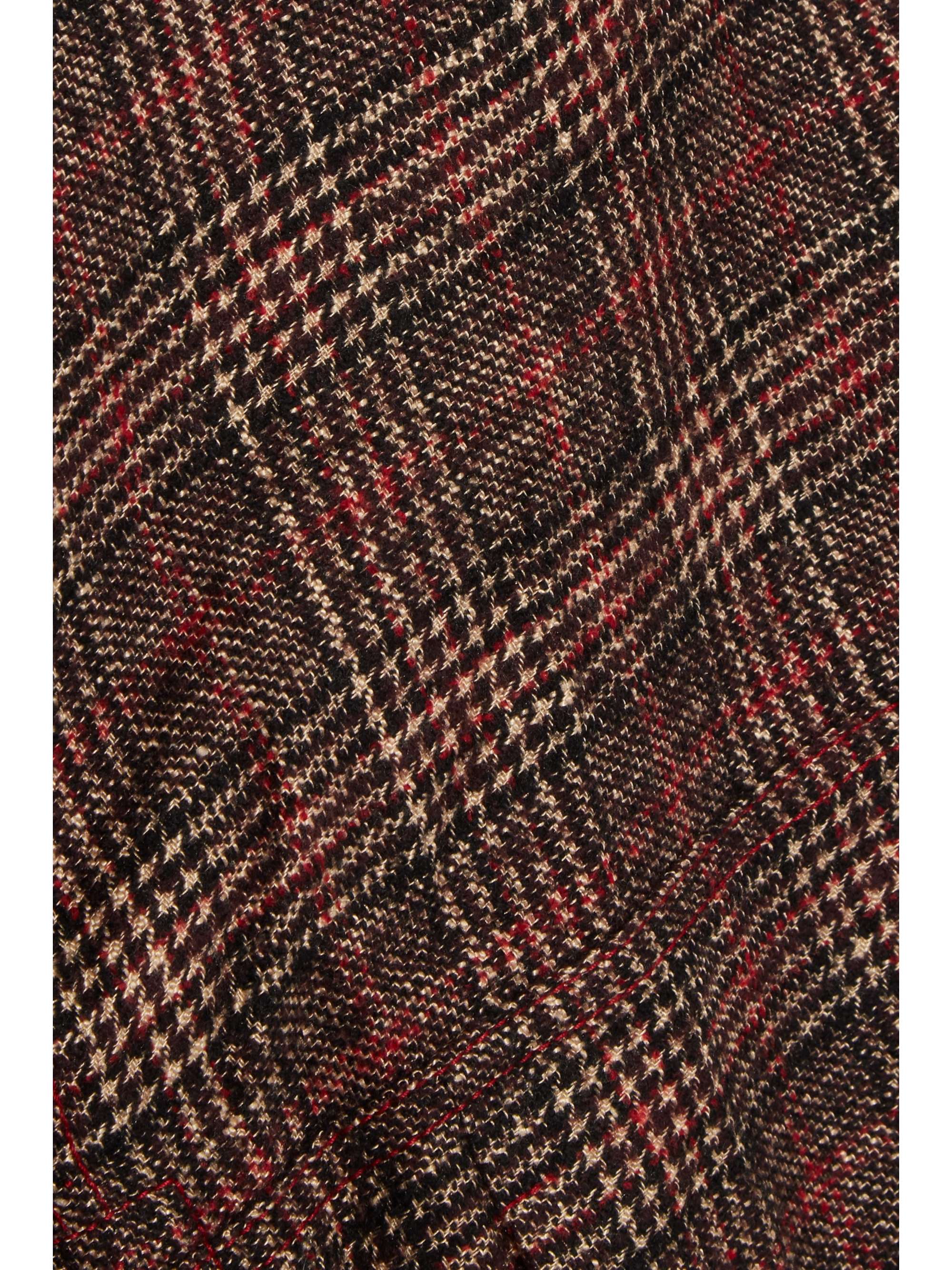 AKRIS Belted checked wool jacket