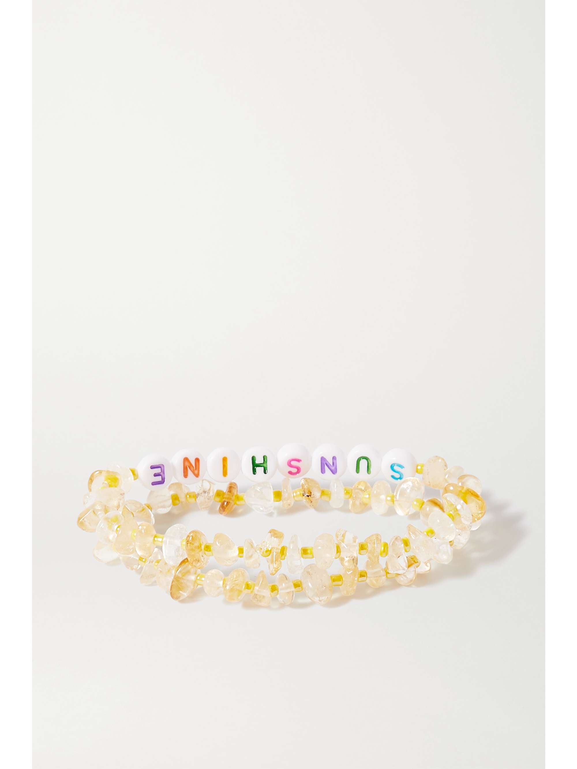 TBALANCE CRYSTALS Cleansing, Regenerating and Energizing set of two citrine and enamel bracelets