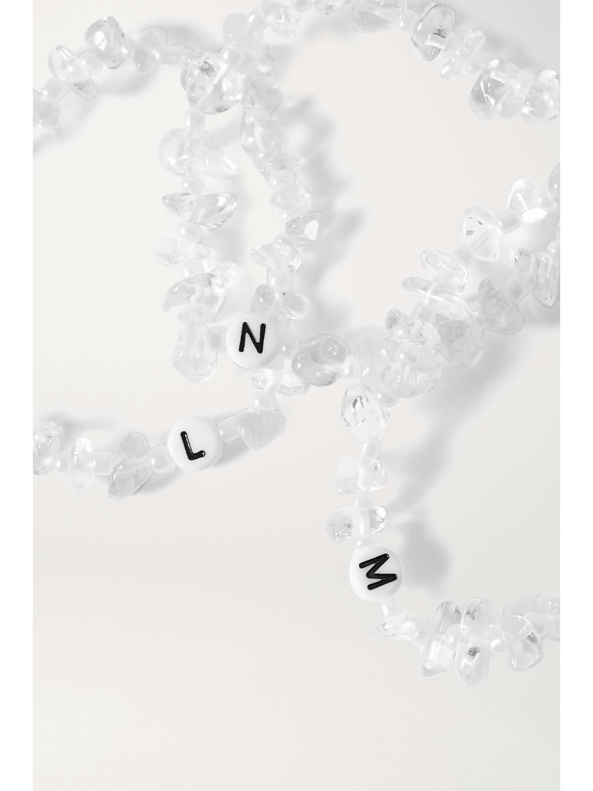 TBALANCE CRYSTALS Absorb, Restore and Regulate set of two quartz and enamel bracelets