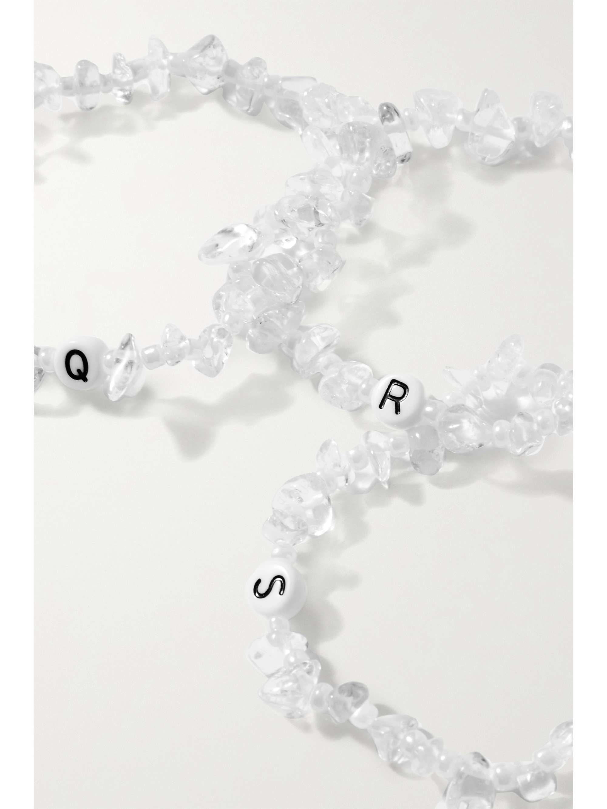 TBALANCE CRYSTALS Absorb, Restore and Regulate set of two quartz and enamel bracelets