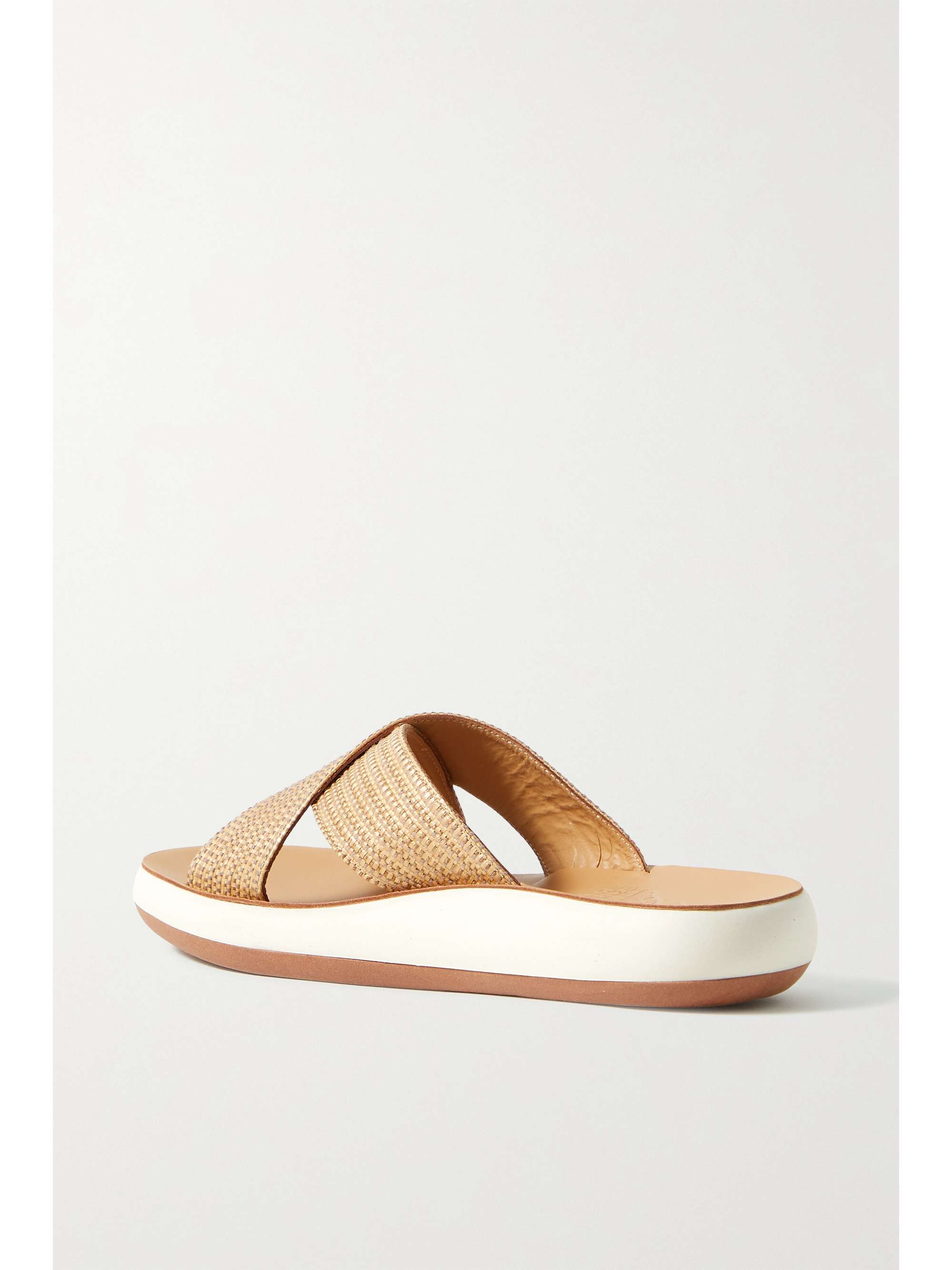 ANCIENT GREEK SANDALS Thais woven raffia slides