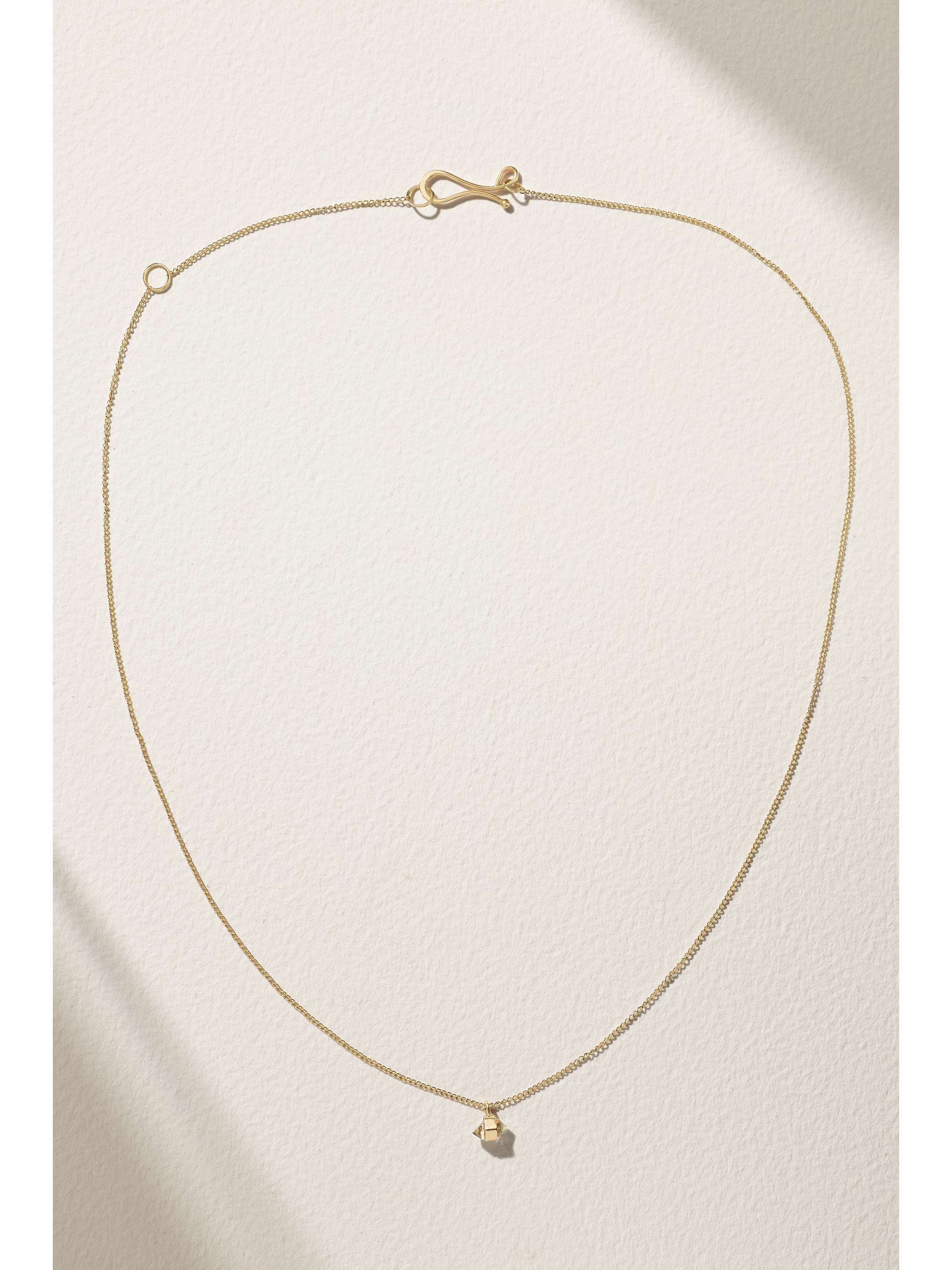 MELISSA JOY MANNING 14-karat gold Herkimer diamond necklace