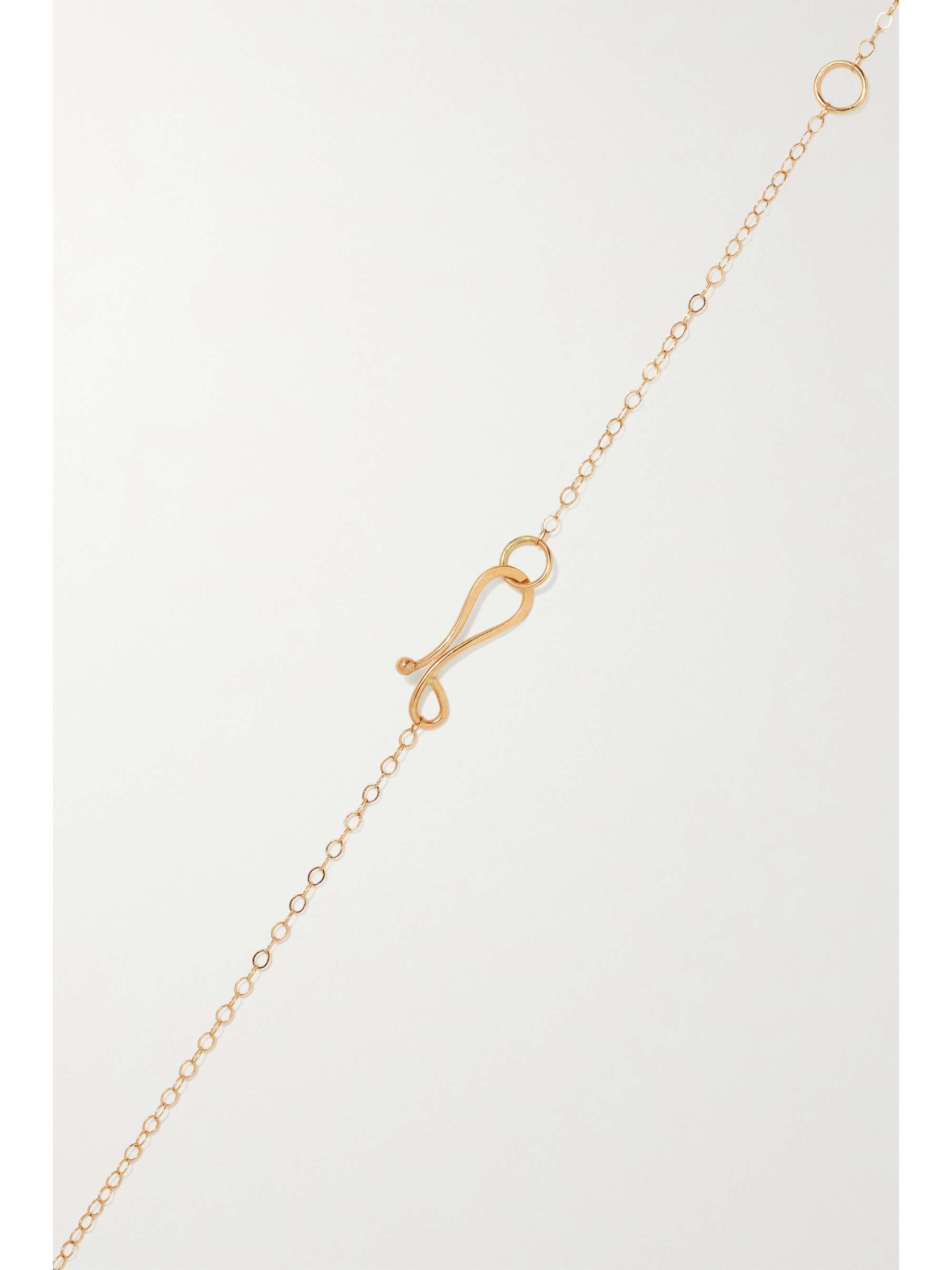 MELISSA JOY MANNING 14-karat recycled gold, chalcedony and moonstone necklace