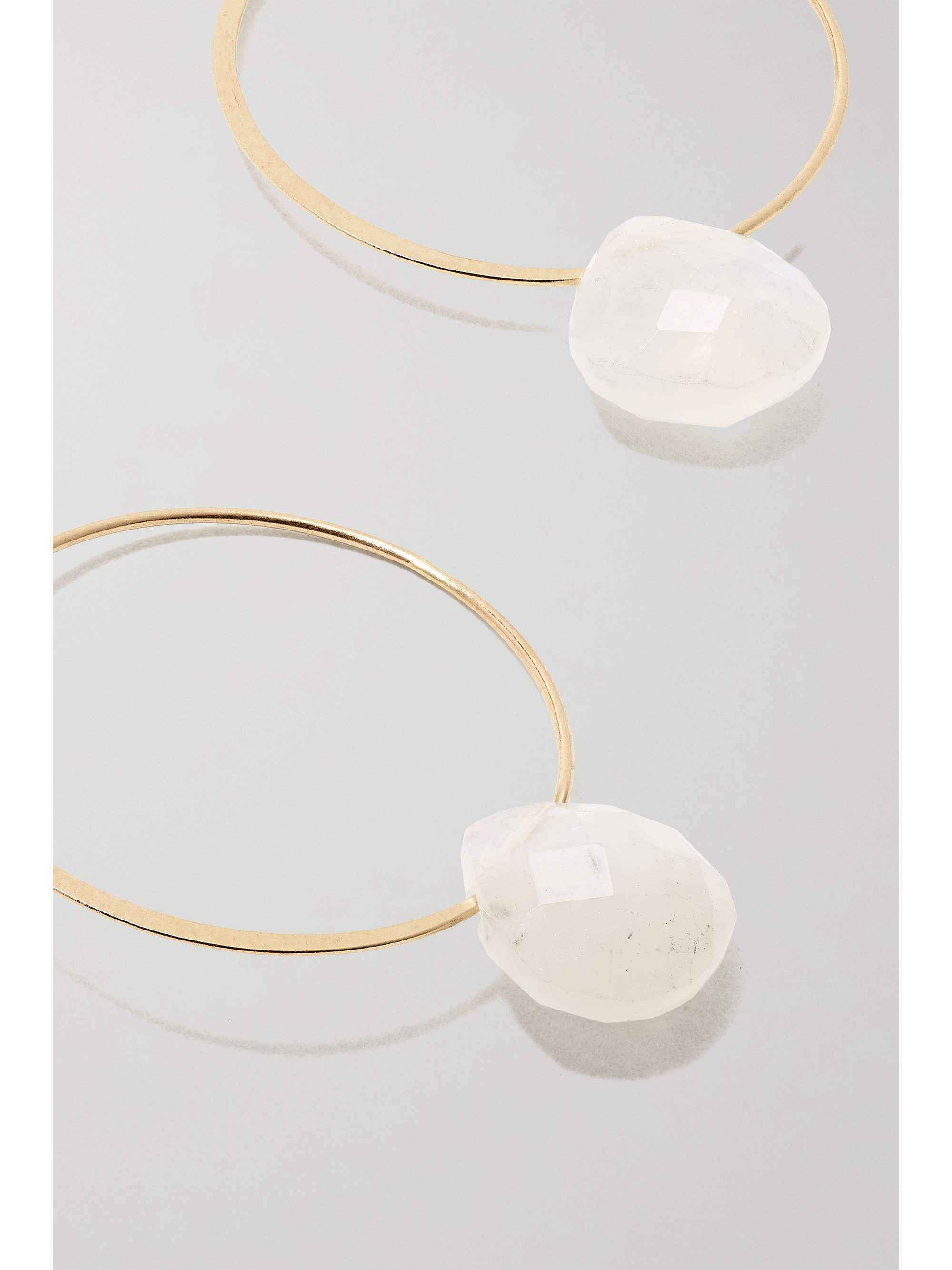 MELISSA JOY MANNING 14-karat recycled gold moonstone earrings