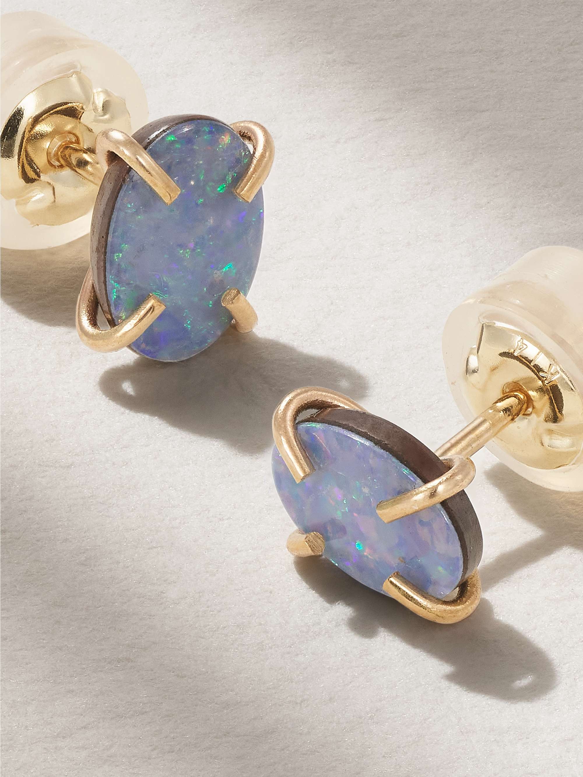 MELISSA JOY MANNING 14-karat recycled gold opal earrings
