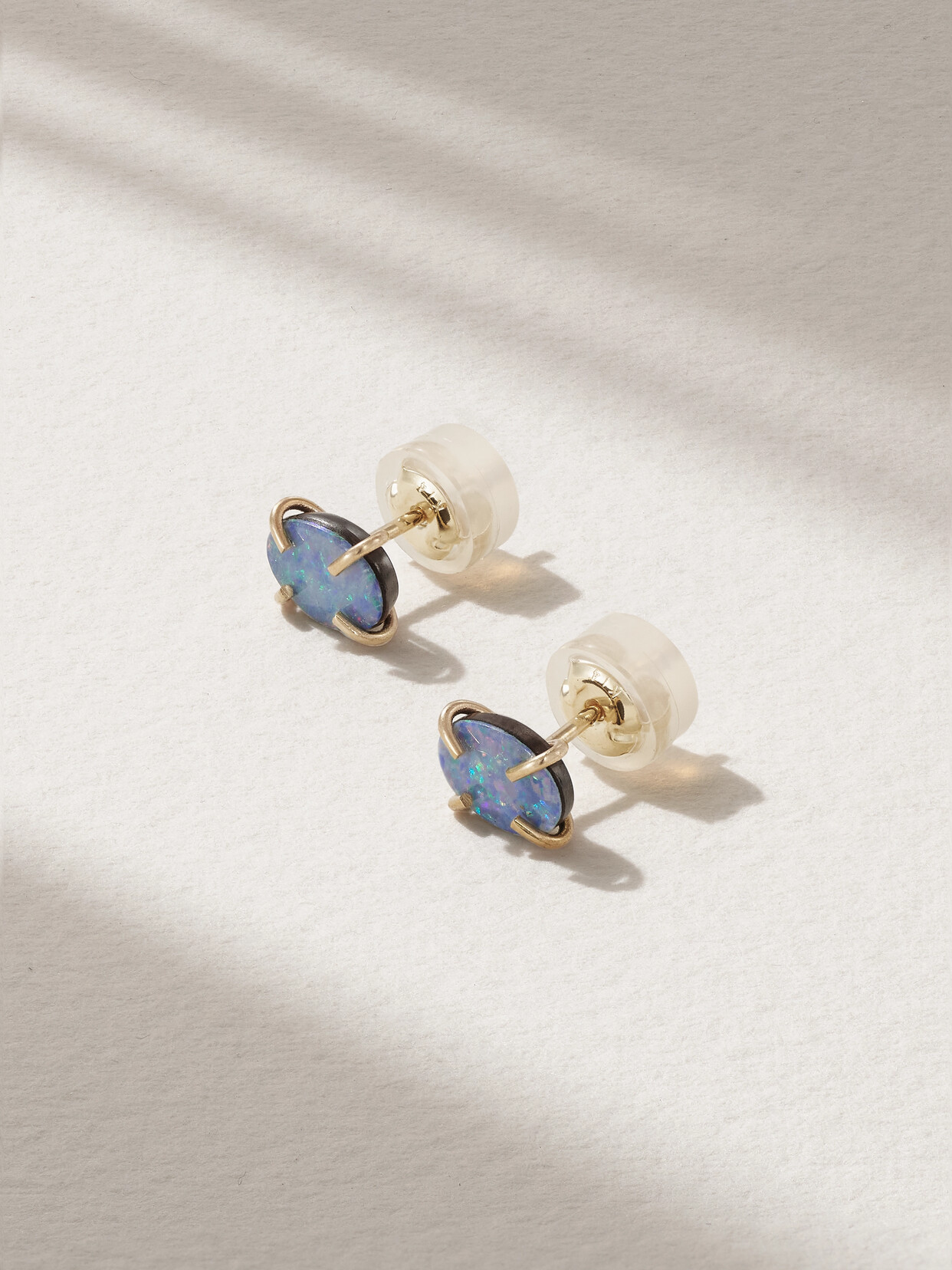 MELISSA JOY MANNING 14-KARAT RECYCLED GOLD OPAL EARRINGS