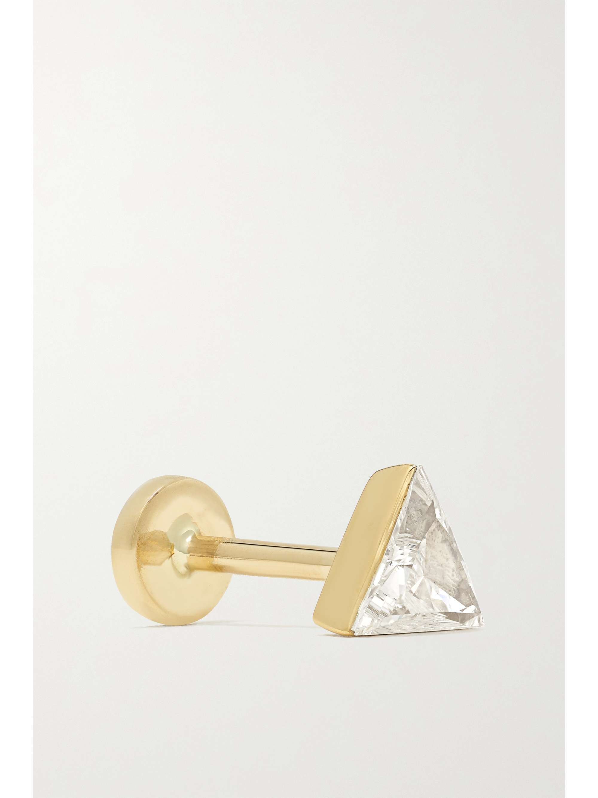 MARIA TASH 5mm Invisible 18-karat gold diamond earring
