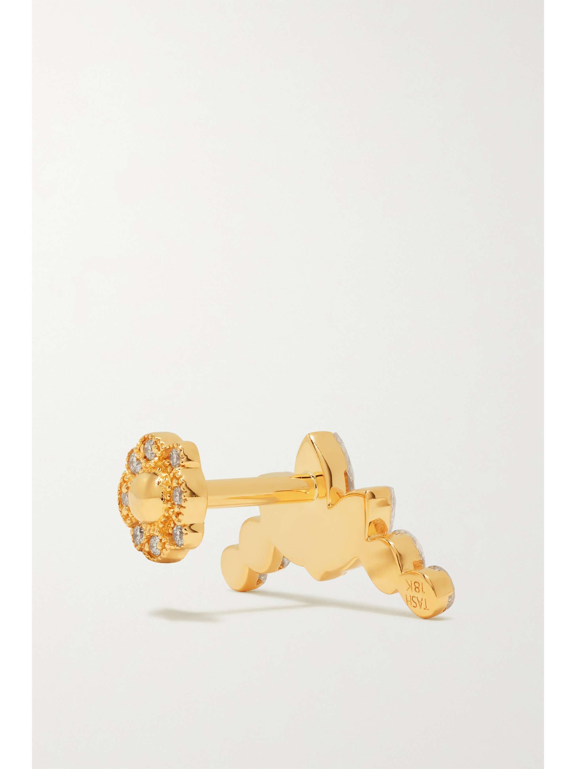 MARIA TASH Invisible Lotus Garland 18-karat gold diamond earring