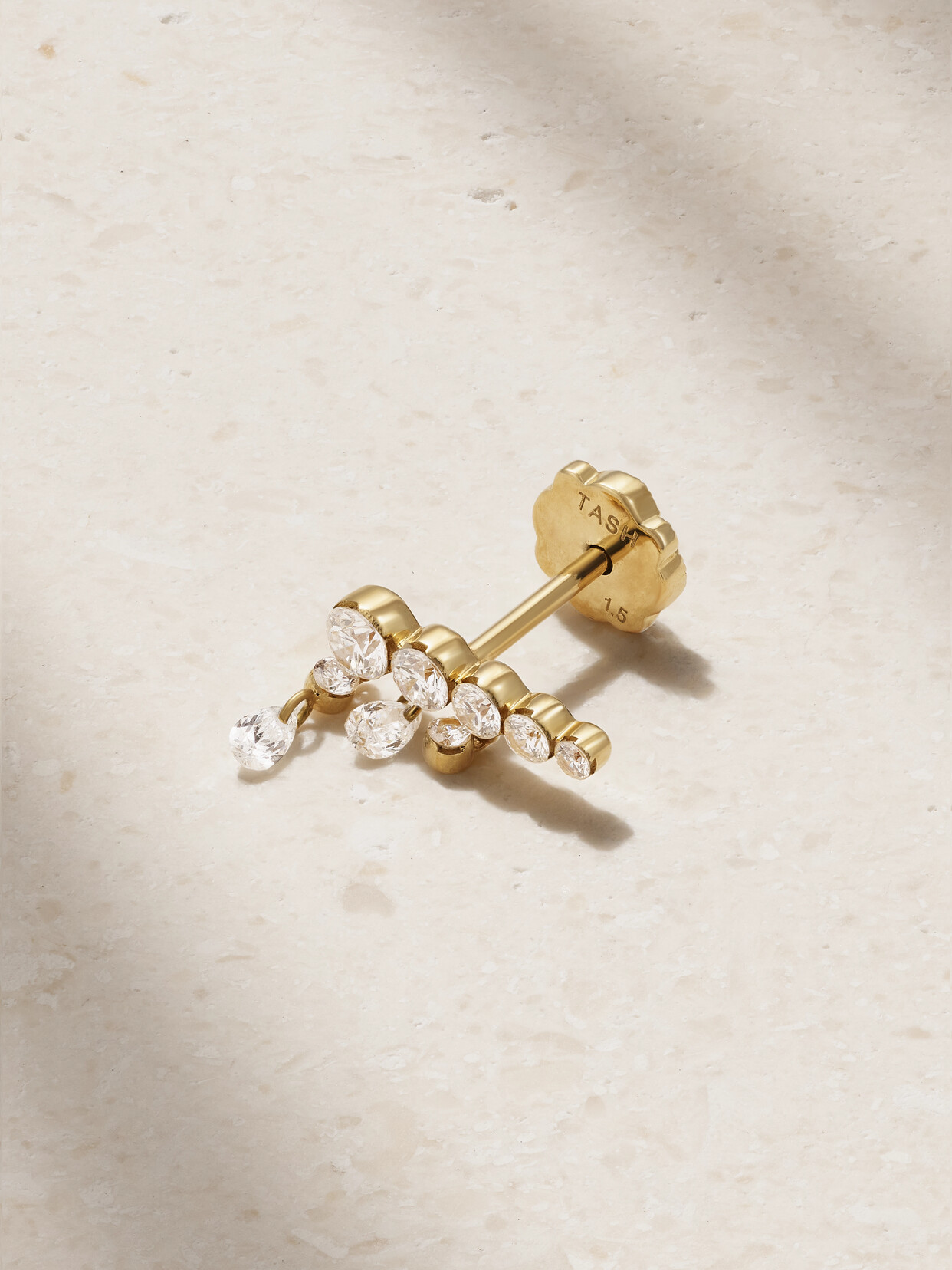MARIA TASH - 11mm Invisible Crescendo 18-karat Gold Diamond Earring - L 22 Awaiting product image