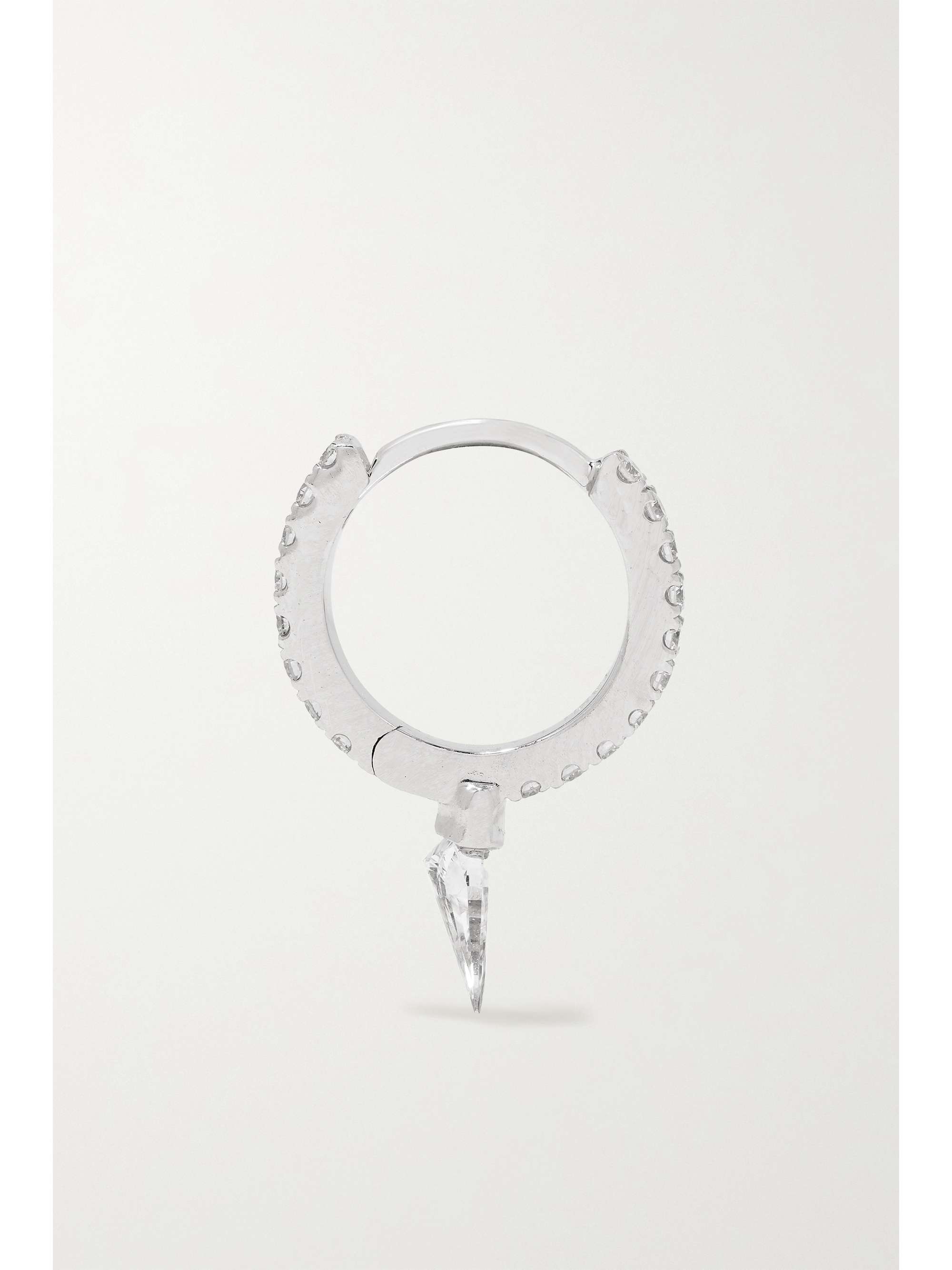 MARIA TASH 8mm Eternity 18-karat white gold diamond hoop earring