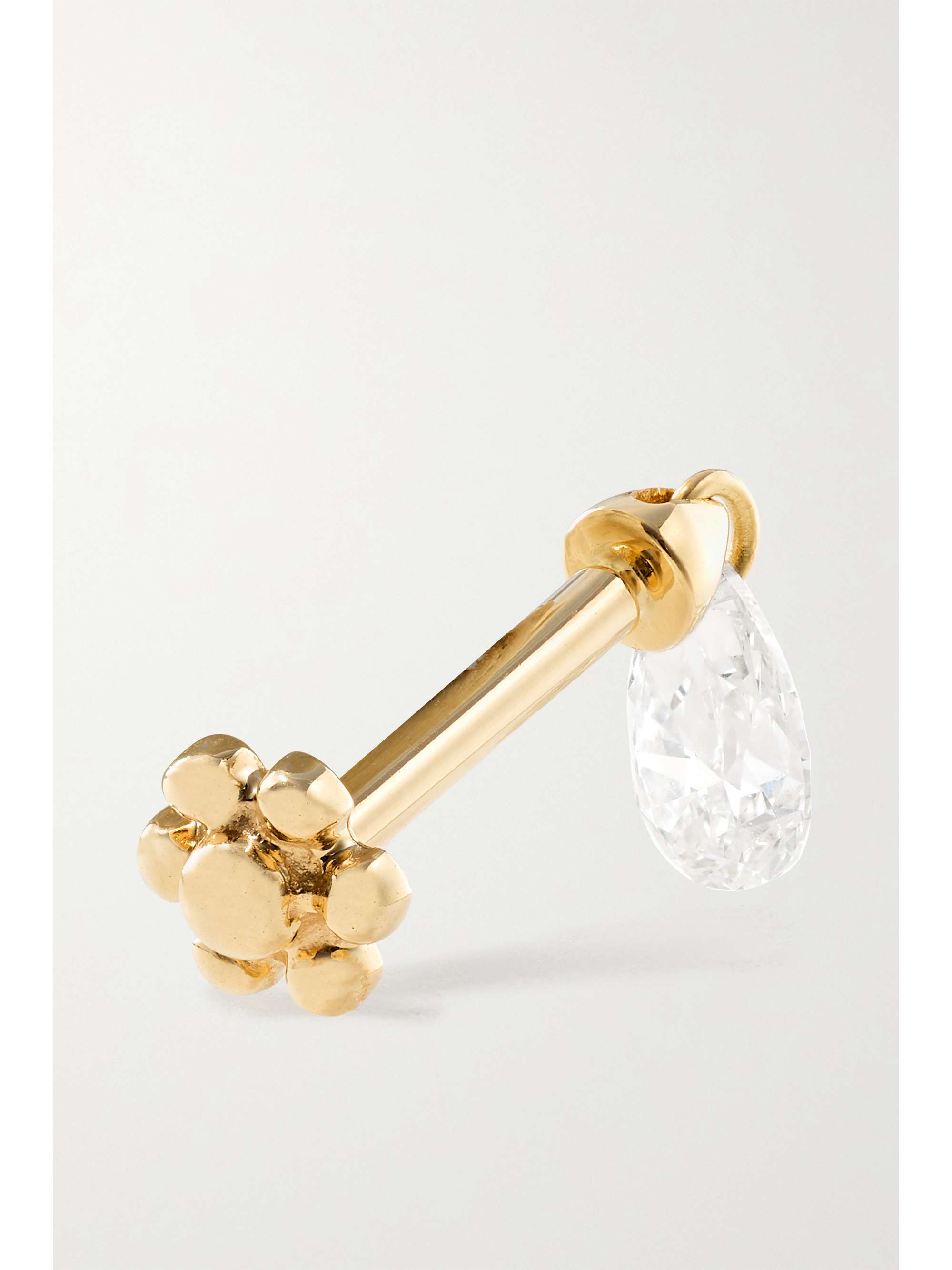 MARIA TASH 4mm 18-karat gold diamond earring