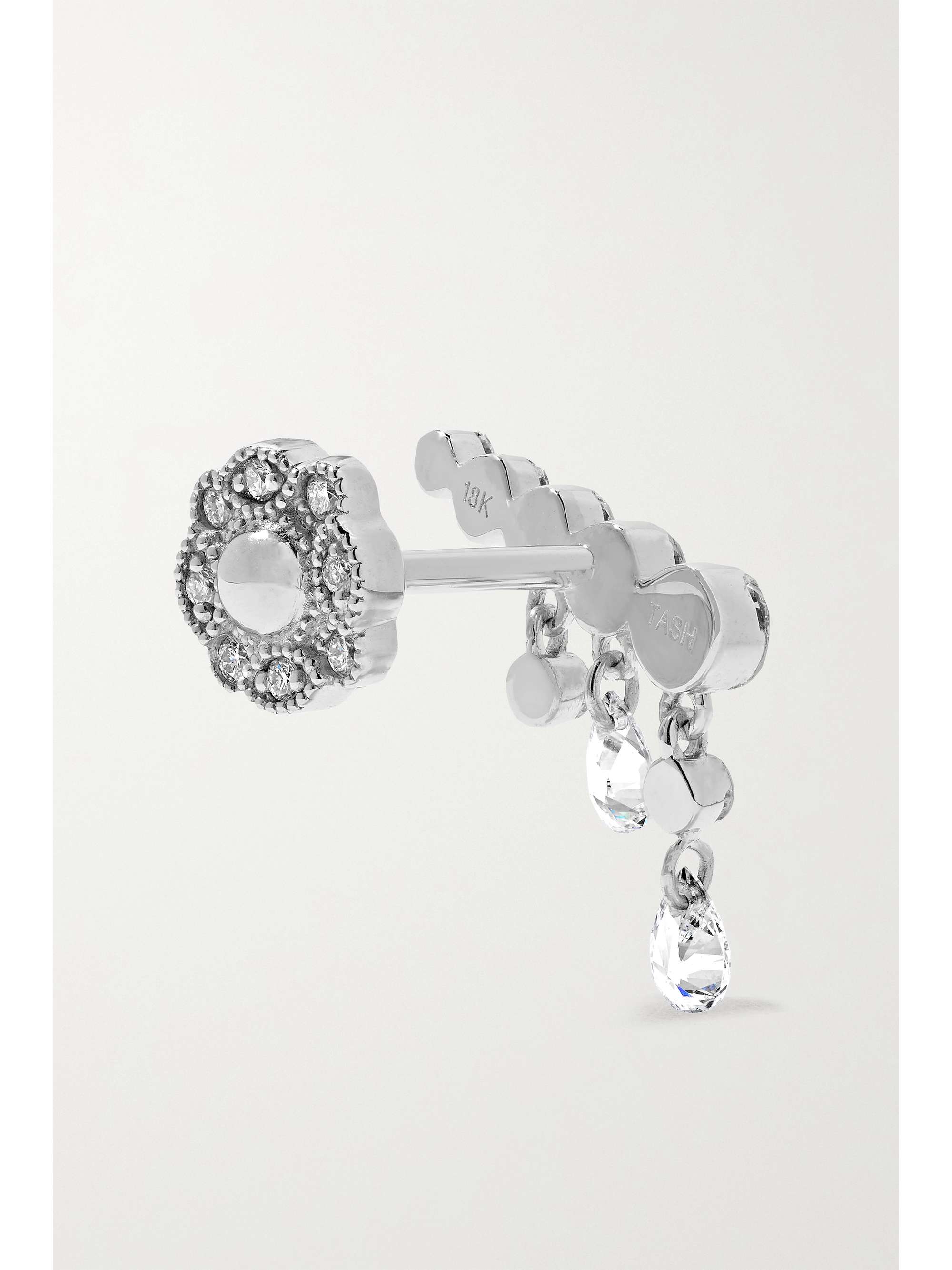 MARIA TASH 11mm Invisible Crescendo 18-karat gold diamond earring