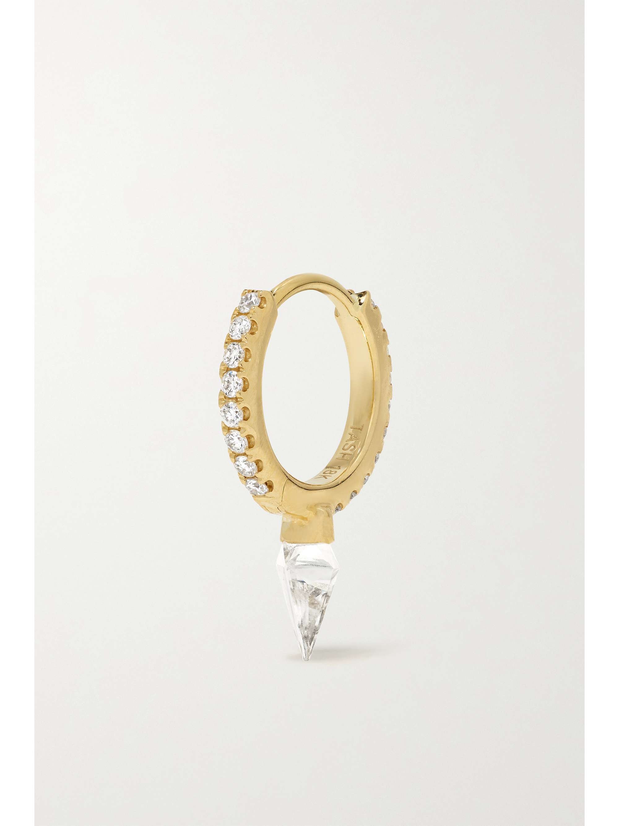 MARIA TASH 8mm Eternity 18-karat white gold diamond hoop earring