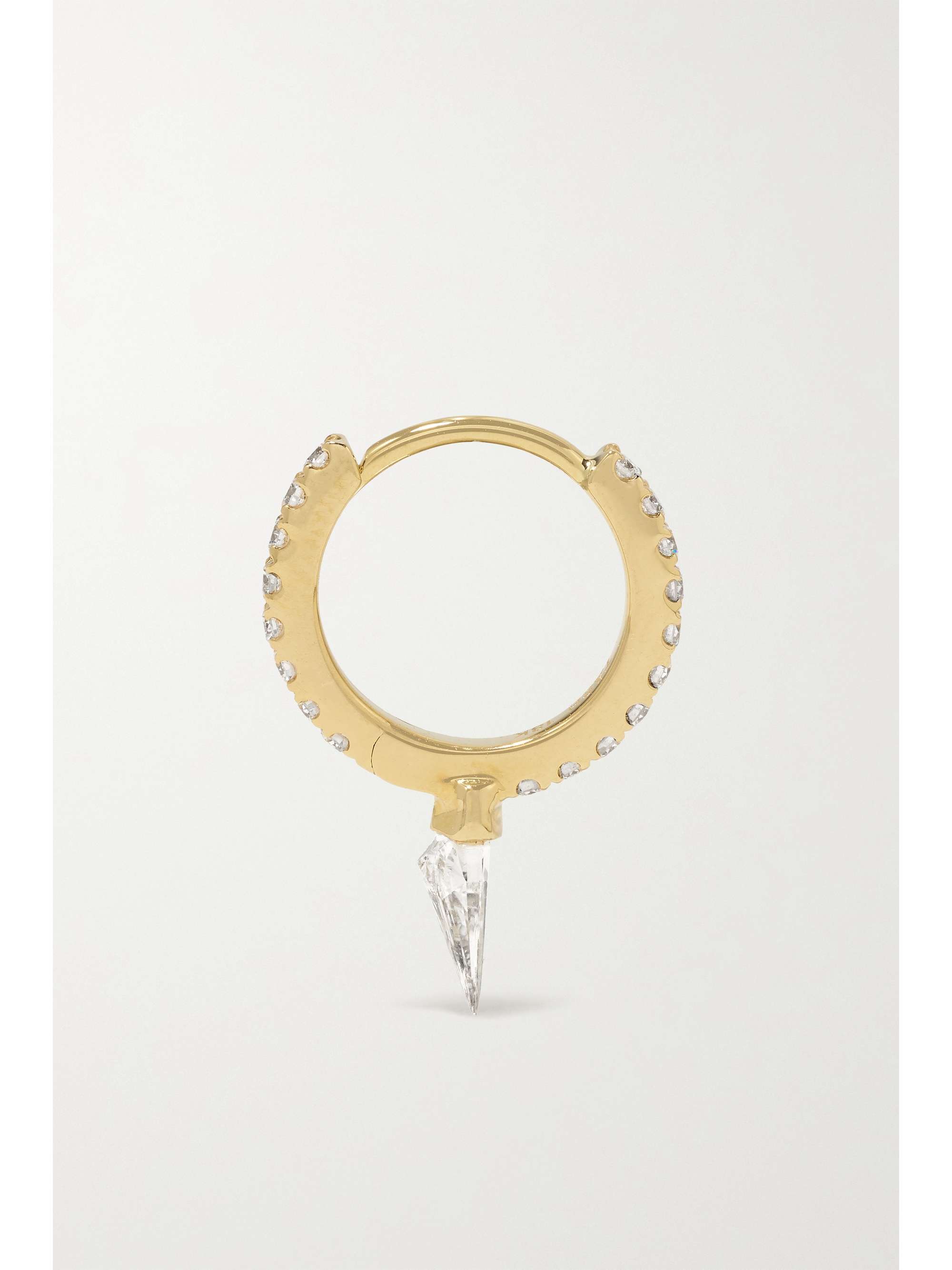MARIA TASH 8mm Eternity 18-karat white gold diamond hoop earring