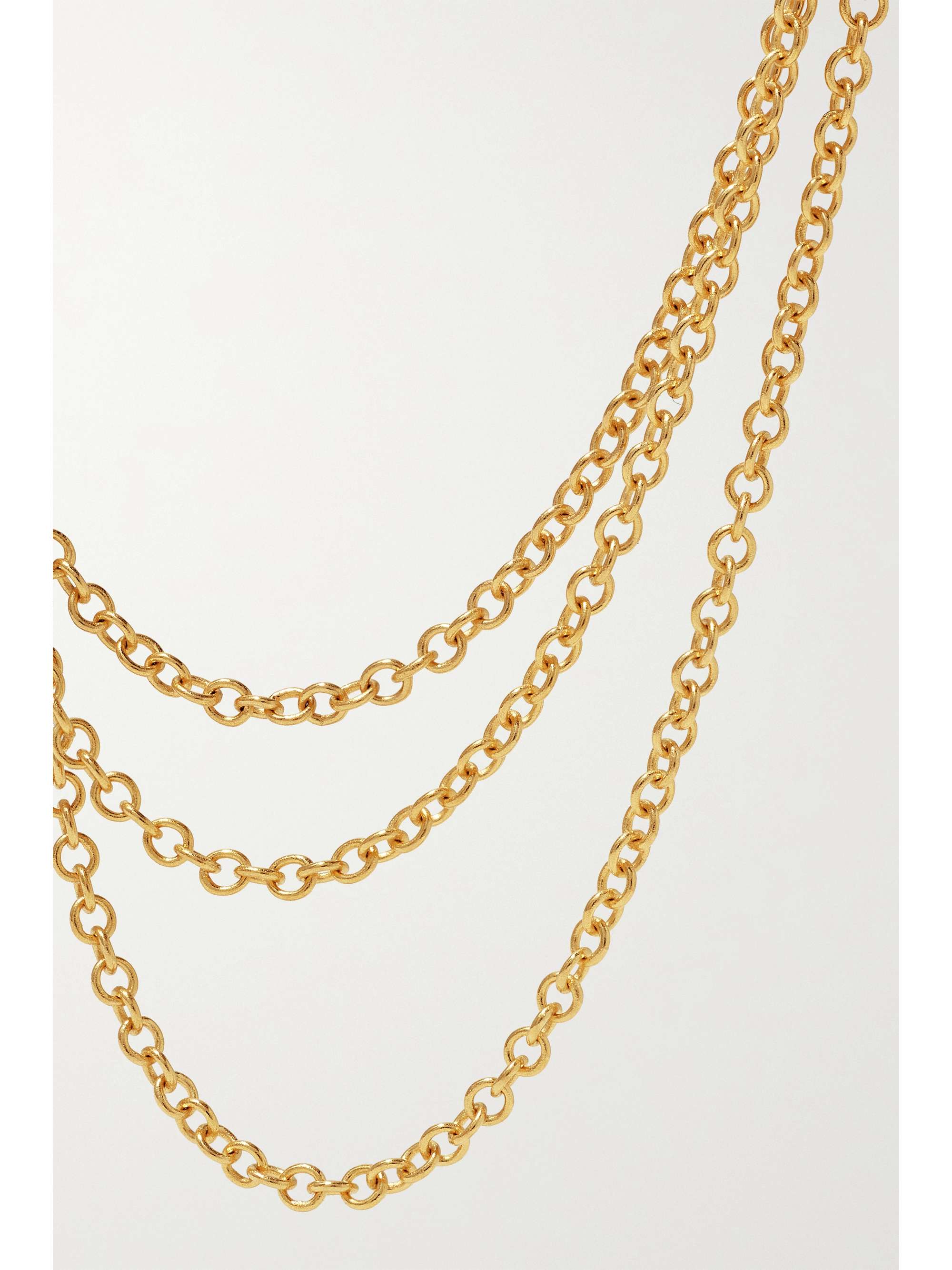 MARIA TASH 76mm Triple Chain 14-karat gold earring