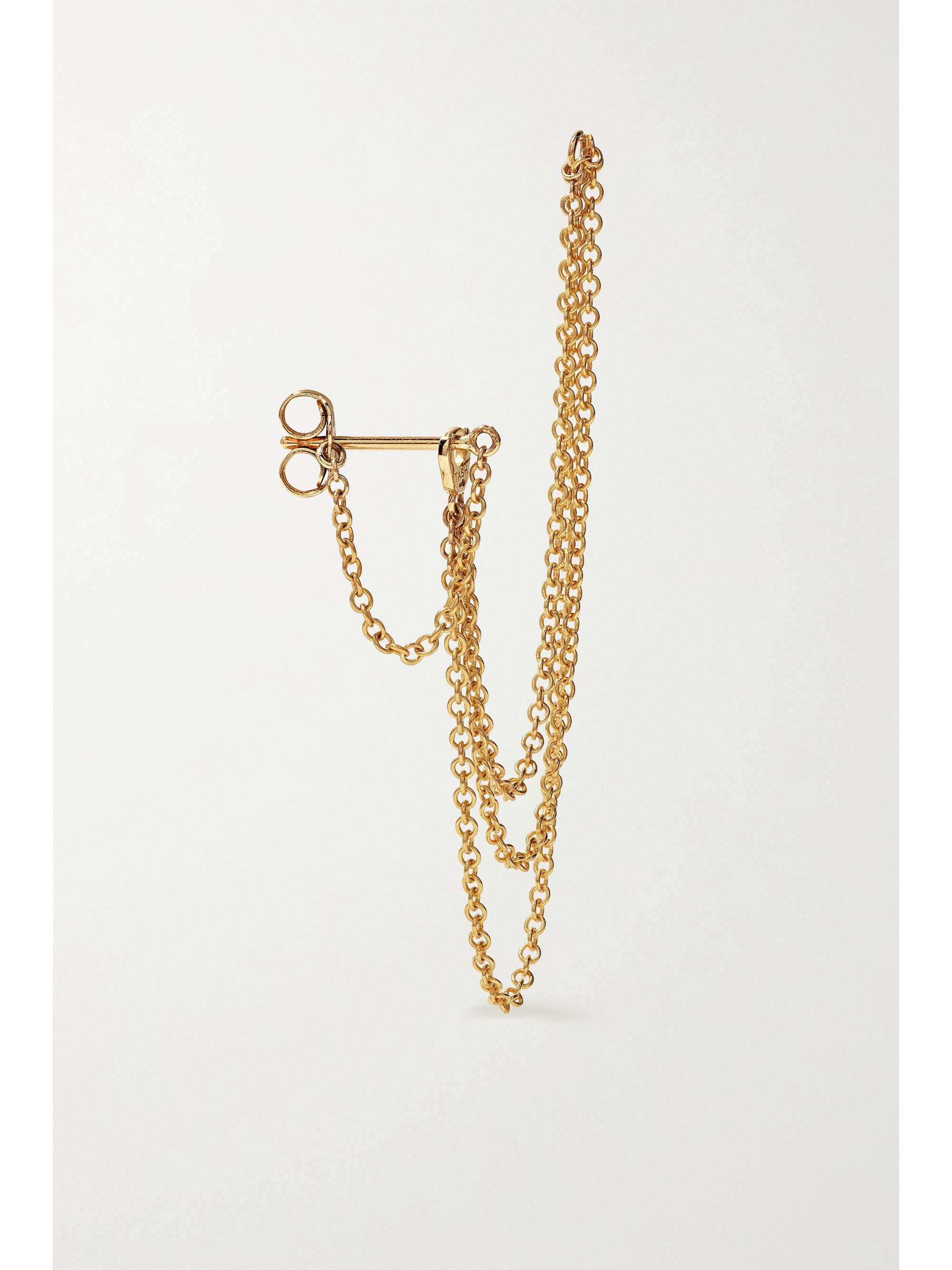 MARIA TASH 76mm Triple Chain 14-karat gold earring