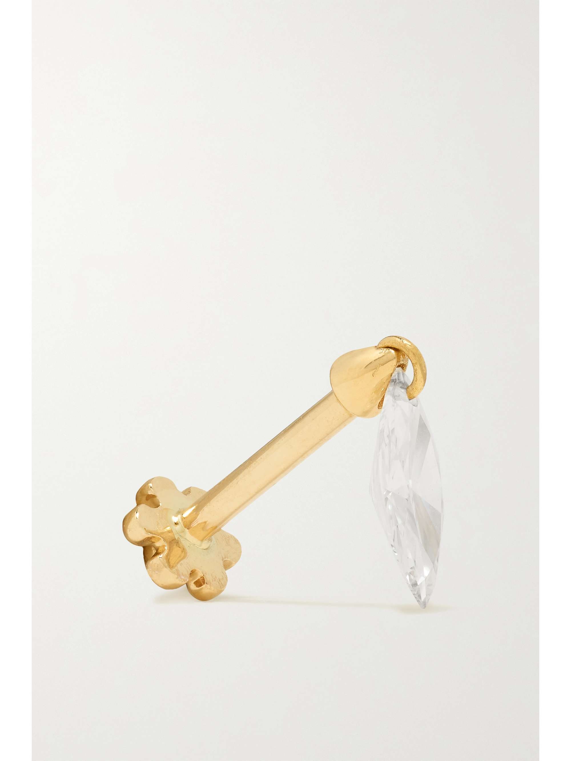 MARIA TASH 6mm 18-karat gold diamond earring