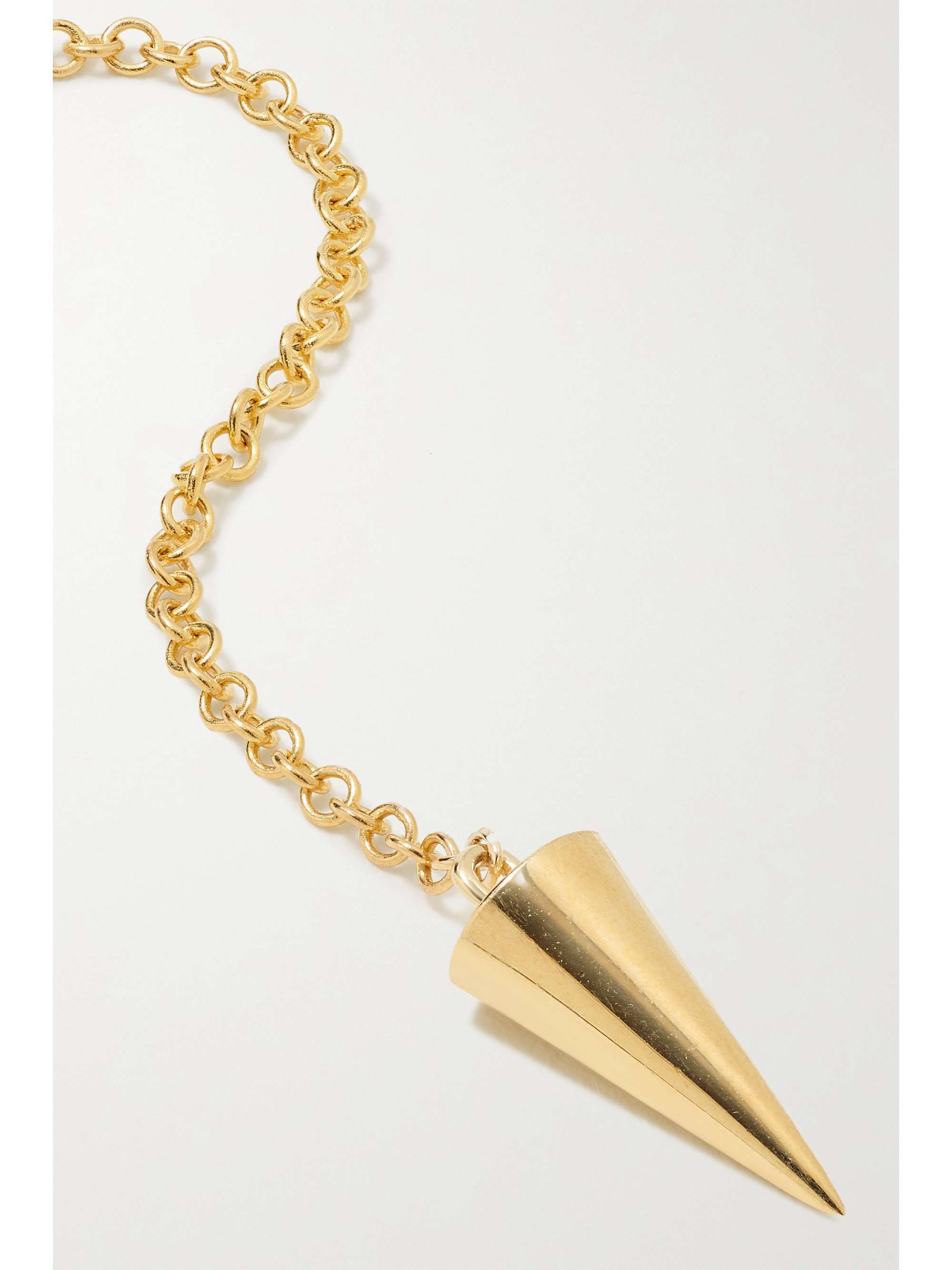 MARIA TASH 40mm Pendulum Spike 14-karat gold earring